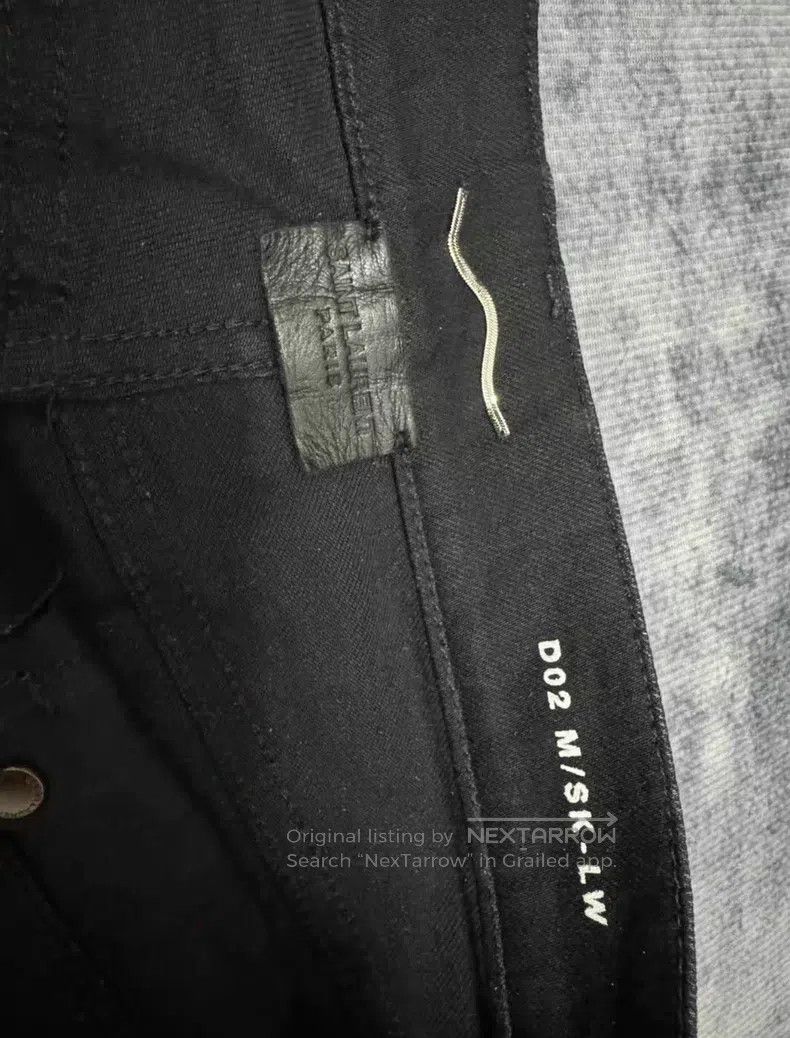 Saint Laurent Paris Saint Laurent Paris Vintage Black Scratch Jeans Size US 29 - 4 Thumbnail