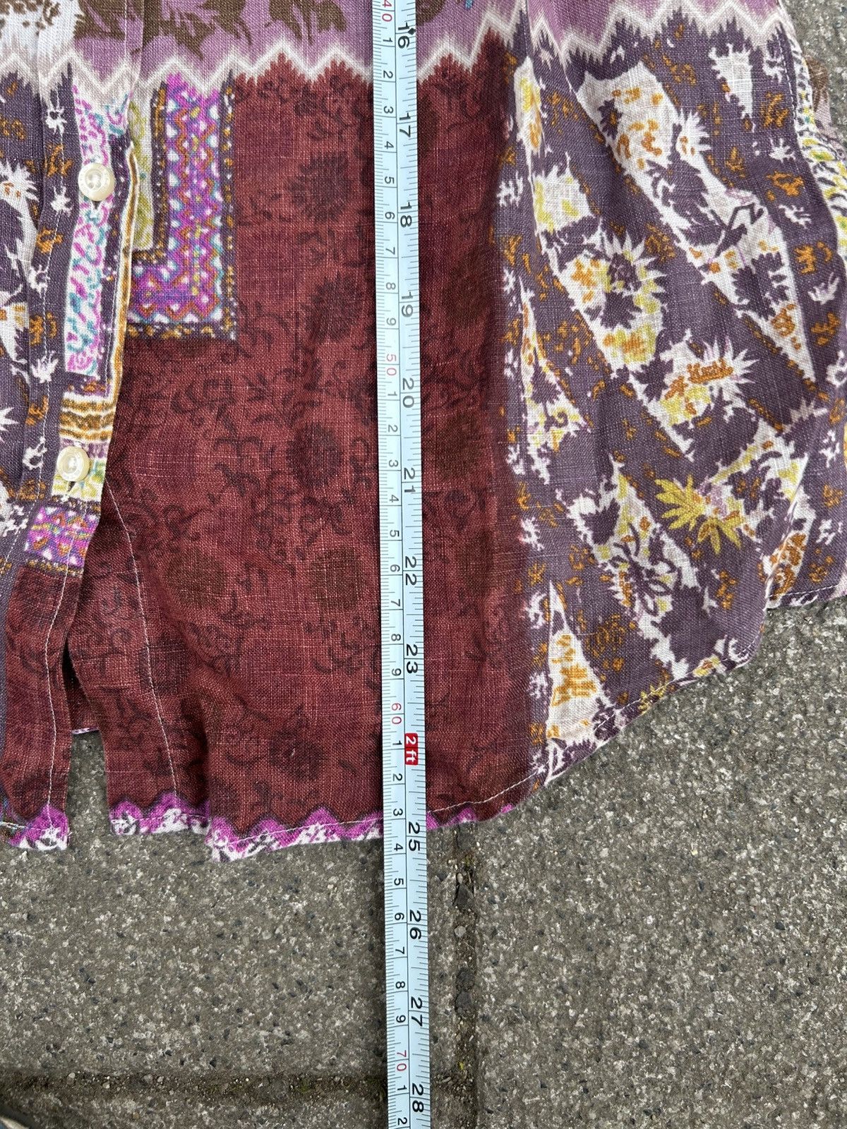 Etro Etro Luxury Paisley Patchwork Linen Blouse Luxury Shirt Size M / US 6-8 / IT 42-44 - 16 Thumbnail