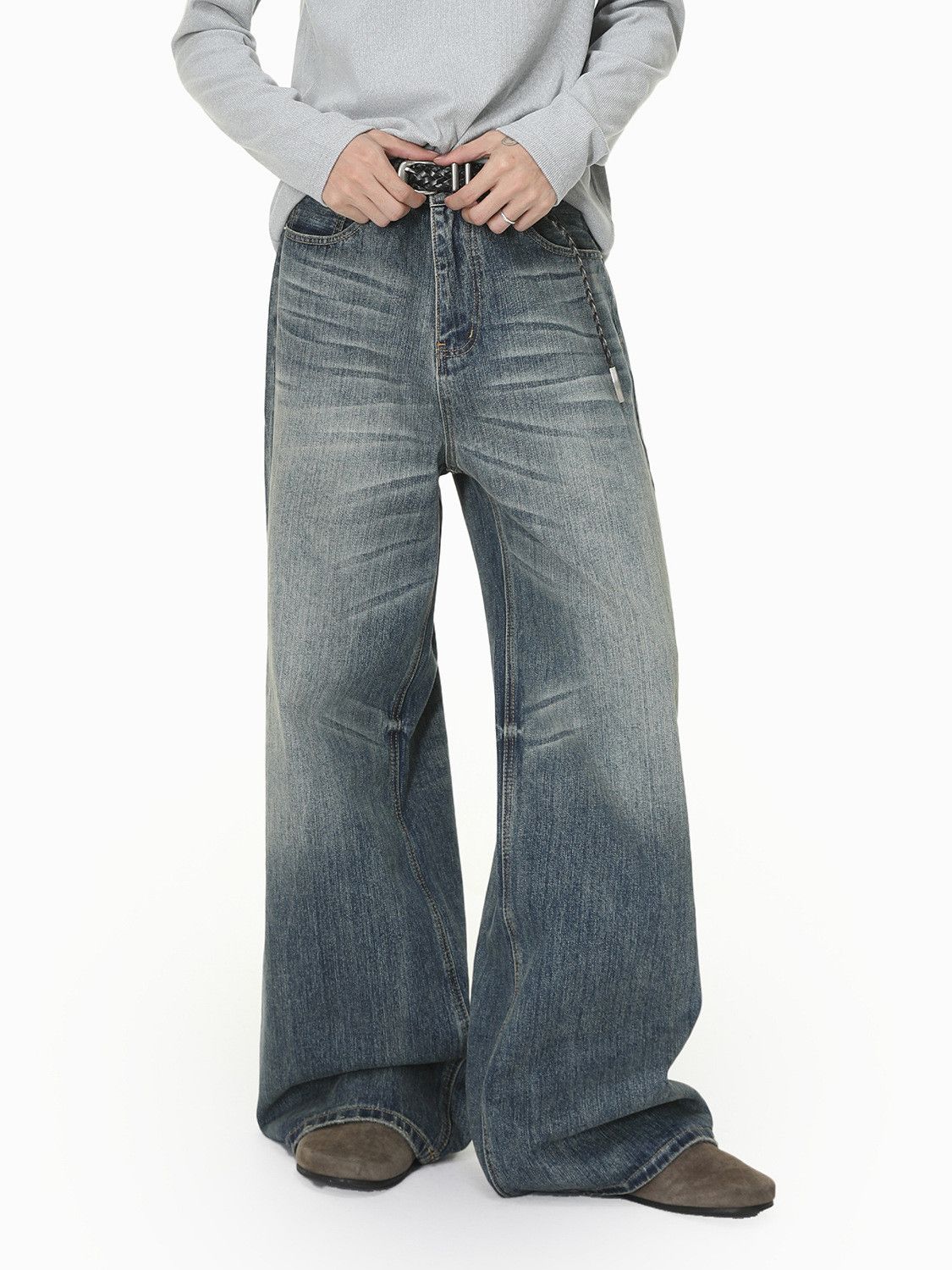 Vintage Men's Vibe Retro Casual Washed Jeans Size US 32 / EU 48 - 2 Thumbnail