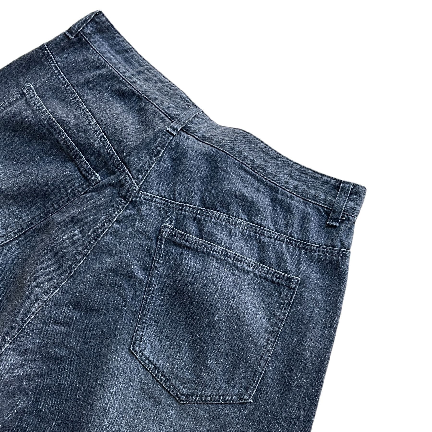 Japanese Brand Baggy skater hiphop linen like washed denim jeans Size US 34 / EU 50 - 4 Thumbnail