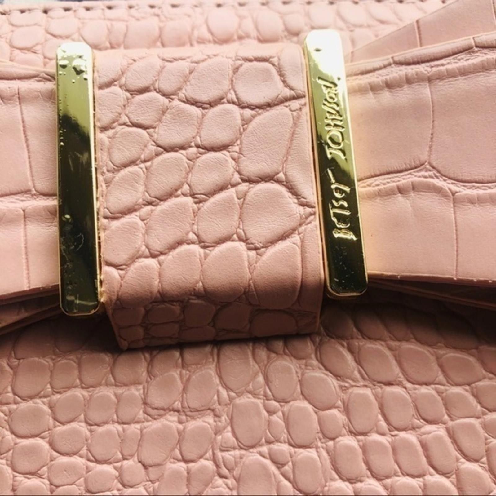 Designer Betsey Johnson Croc Embossed Bow Wallet NWT Size ONE SIZE - 2 Thumbnail