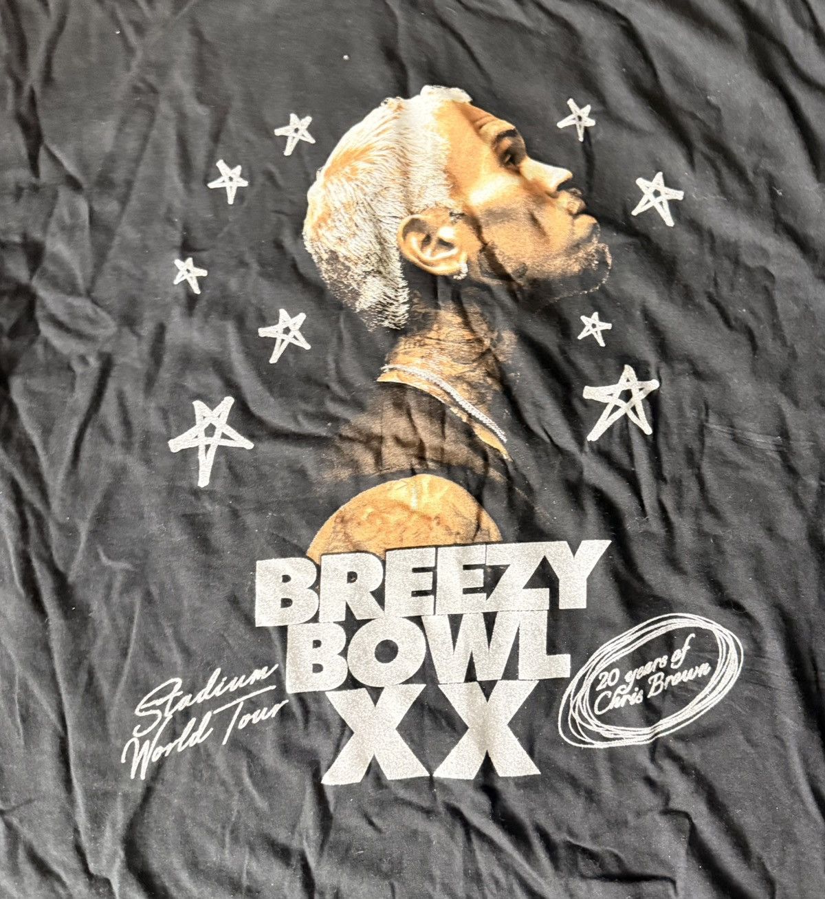 Gildan Chris Brown Breezy Bowl XX Tour Graphic Unisex Black T Shirt Size US L / EU 52-54 / 3 - 2 Thumbnail