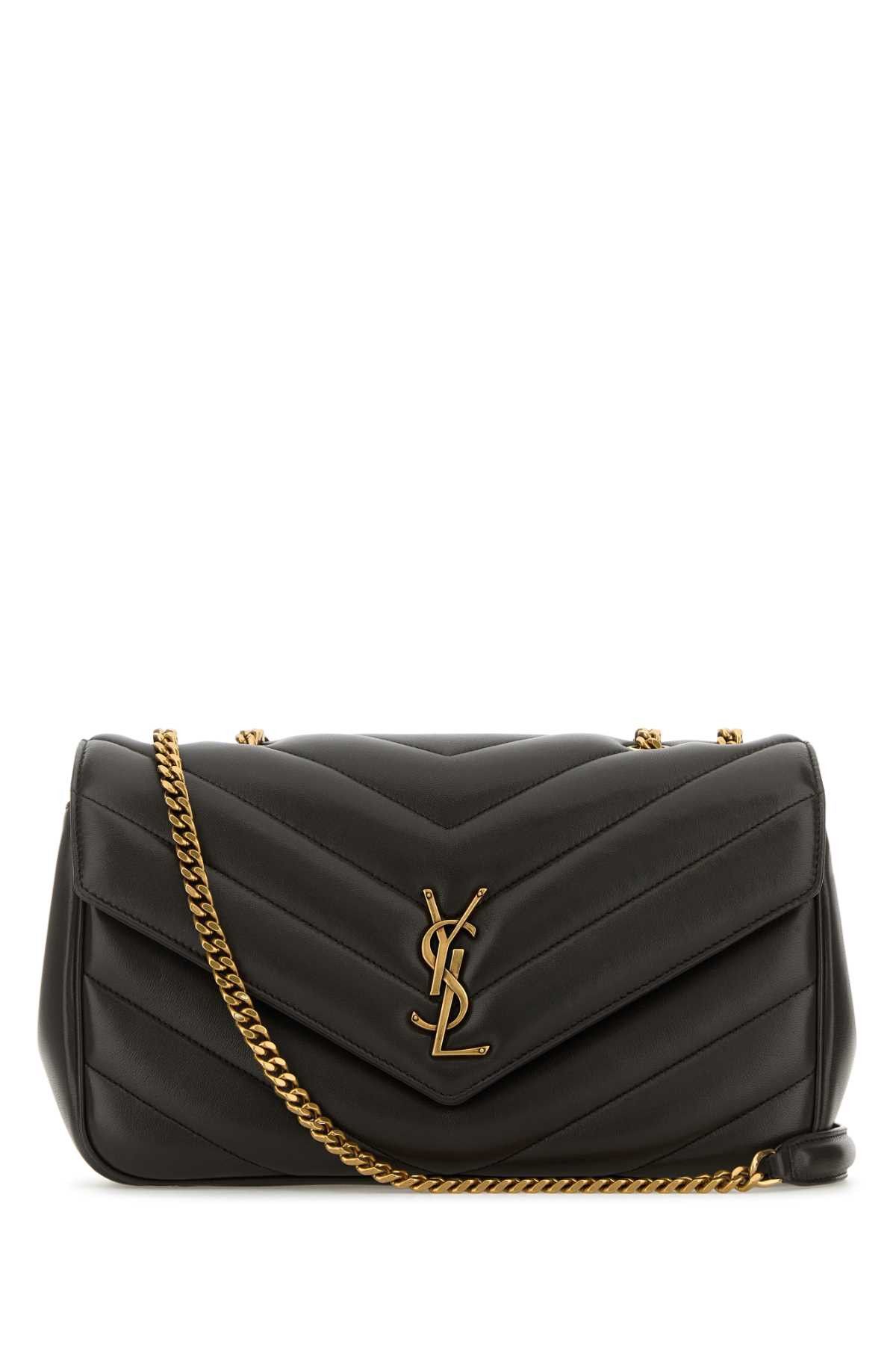 Saint Laurent Paris Dark Brown Leather Medium Loulou Shoulder Bag Size ONE SIZE - 1 Thumbnail