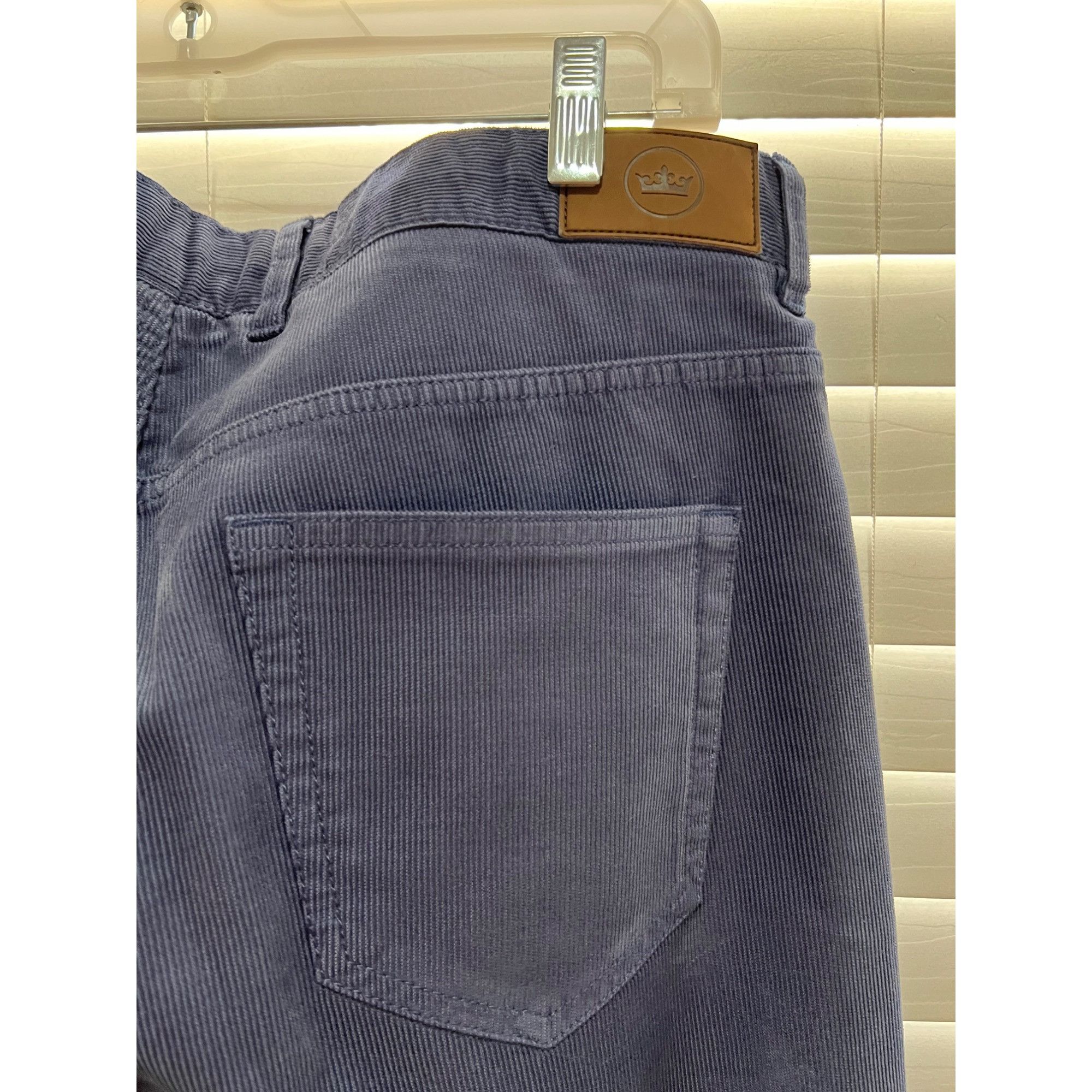 Peter Millar Peter Millar Blue Corduroy Mens Pants - Size 36x30 Size US 36 / EU 52 - 4 Thumbnail
