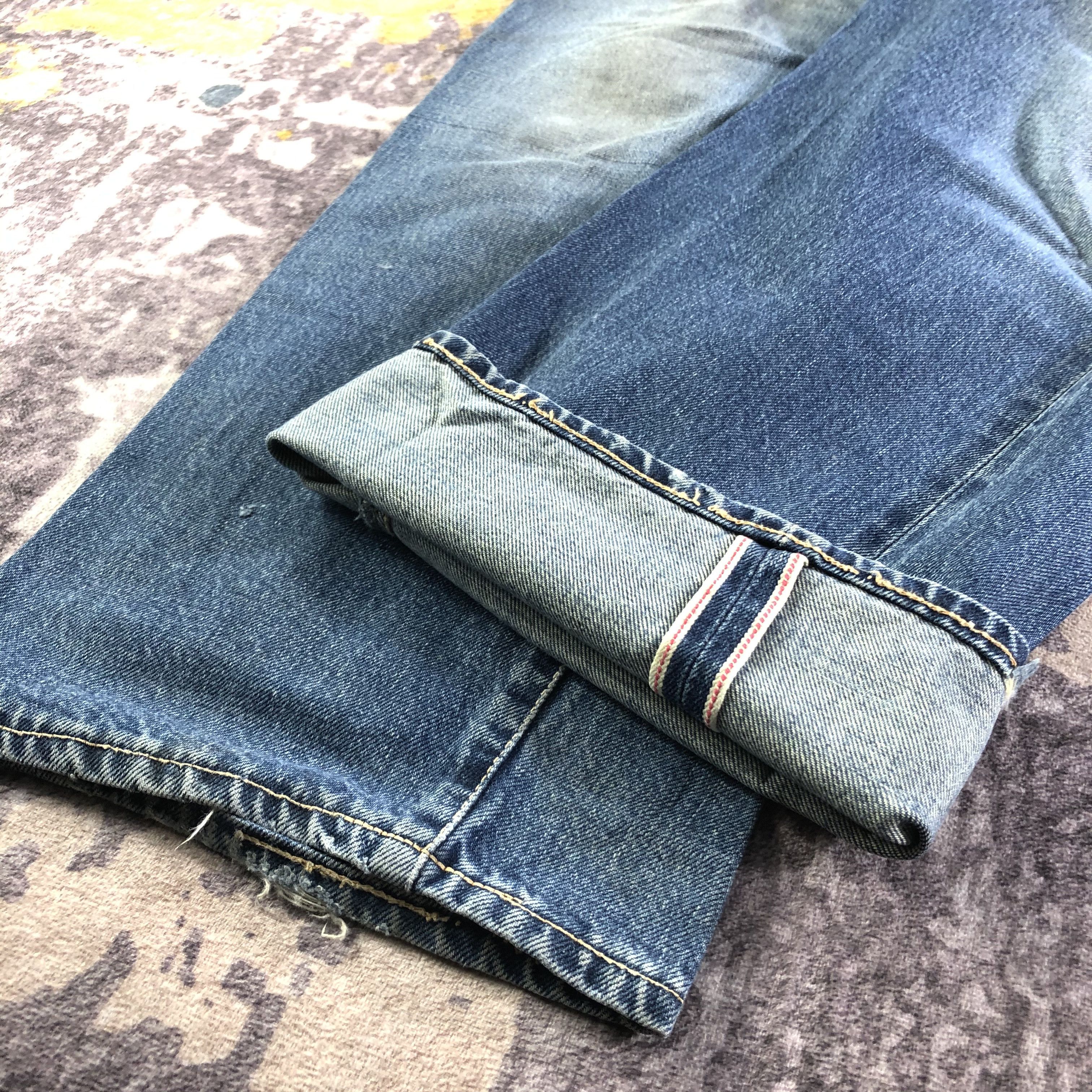 Japanese Brand Vintage Japan Redline Denim Jeans-JM3594 Size US 34 / EU 50 - 8 Thumbnail