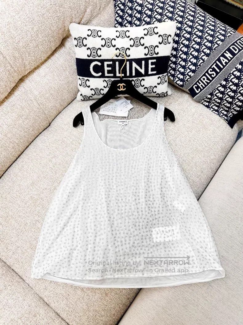 Chanel Chanel Mulberry silk full print silver double c small logo Size XS / US 0-2 / IT 36-38 - 1 Thumbnail