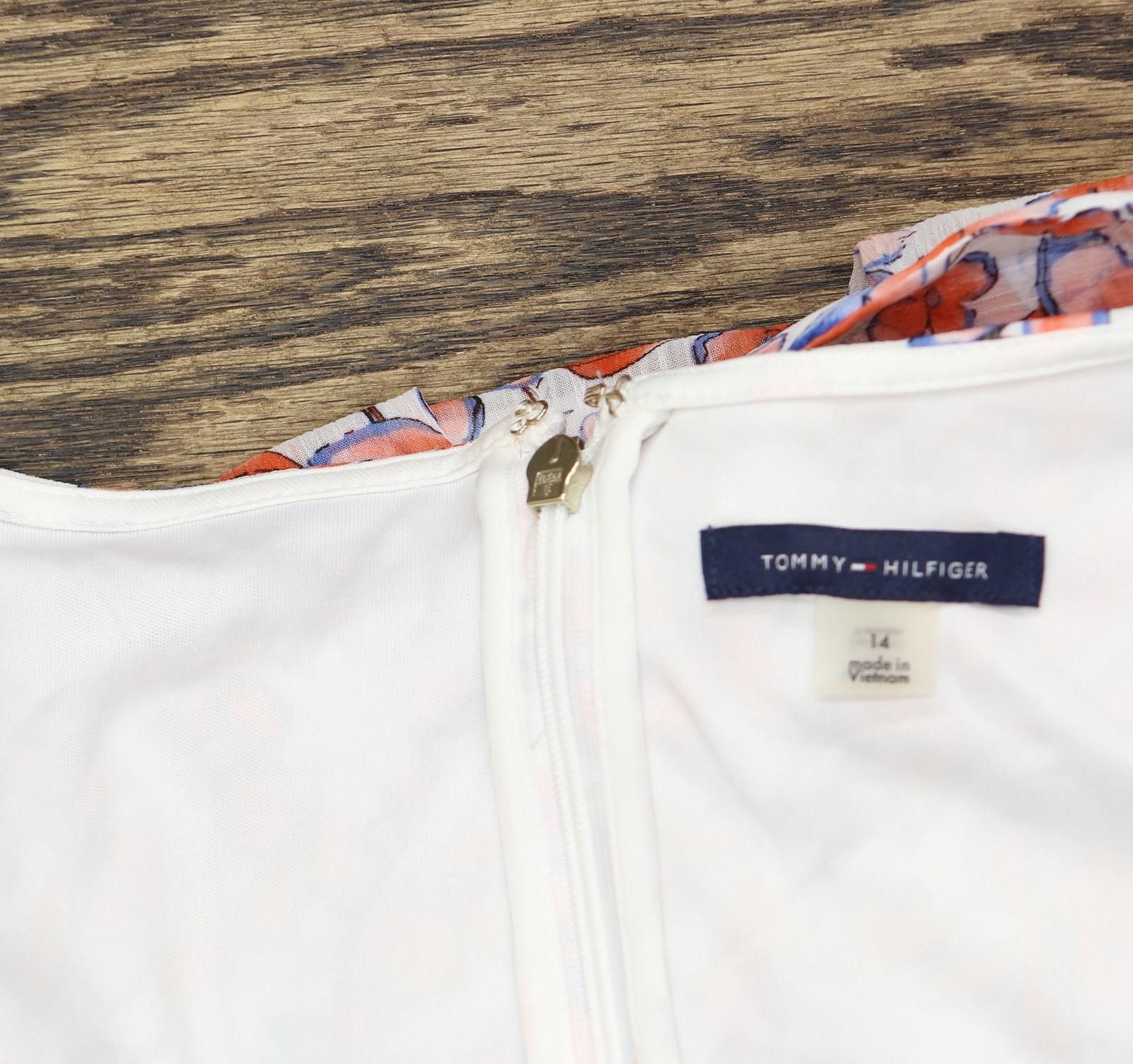 Tommy Hilfiger Tommy Hilfiger Sleeve Midi Dress Ivory White / Grenadine 14 Size XL / US 12-14 / IT 48-50 - 6 Thumbnail
