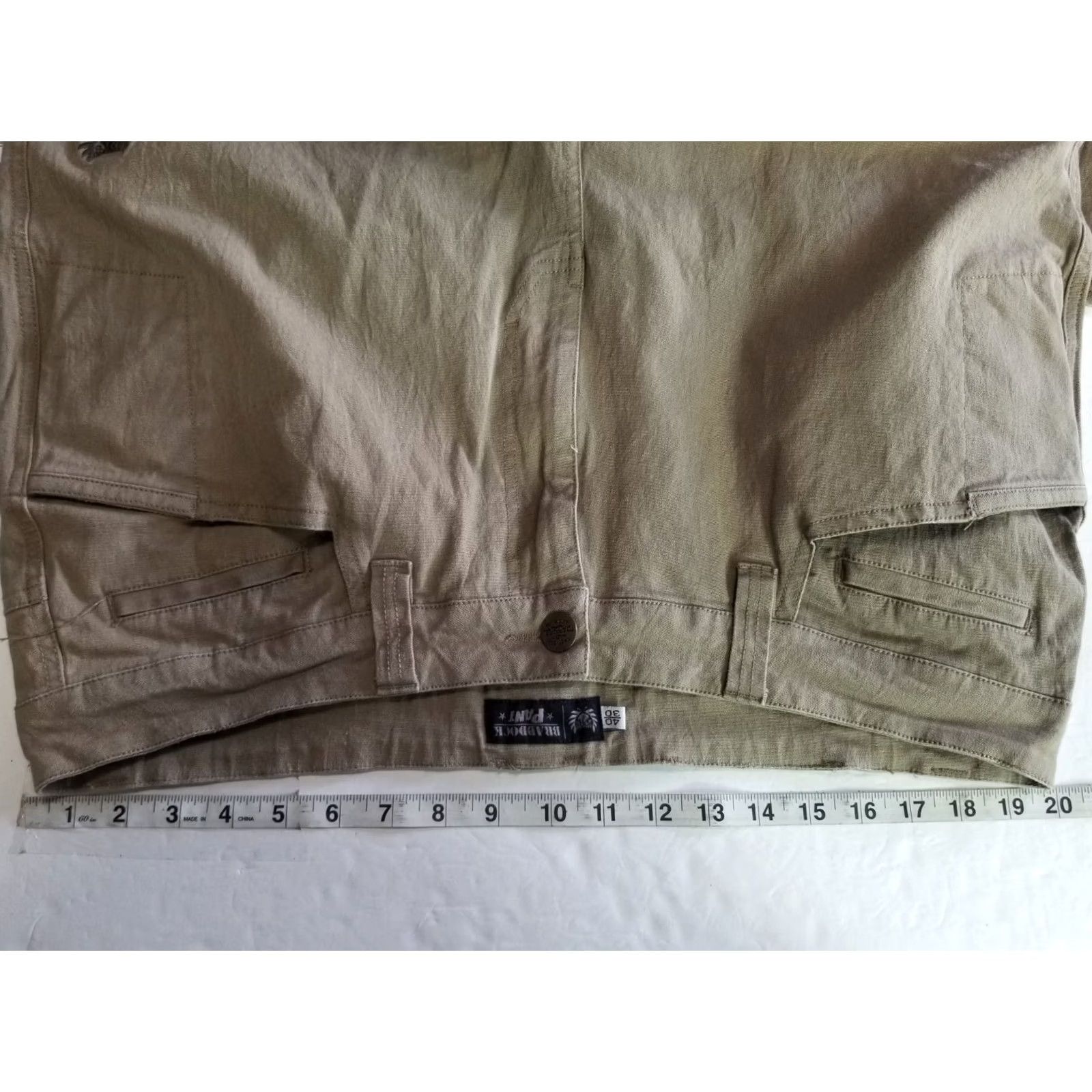 Vintage TD Apparel Braddock Pants Men’s 40x30 Tactical Pants Brown High Rise 5-Pocket Canvas Cotton Spandex Regular Straight Belted Outdoor Casual Travel Size US 40 / EU 56 - 3 Thumbnail