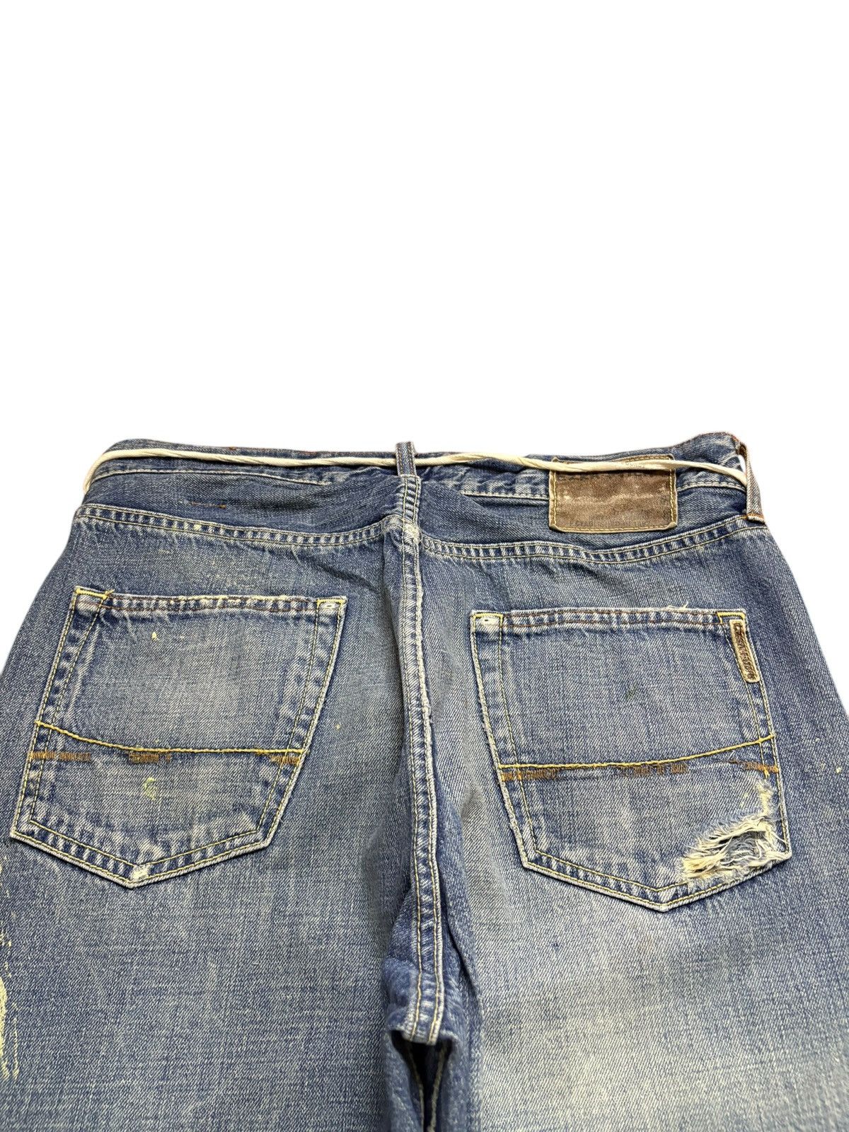 Japanese Brand Vintage Japanese Brand Mud Wash Paint Distress Bootcut Jeans Size US 30 / EU 46 - 10 Thumbnail