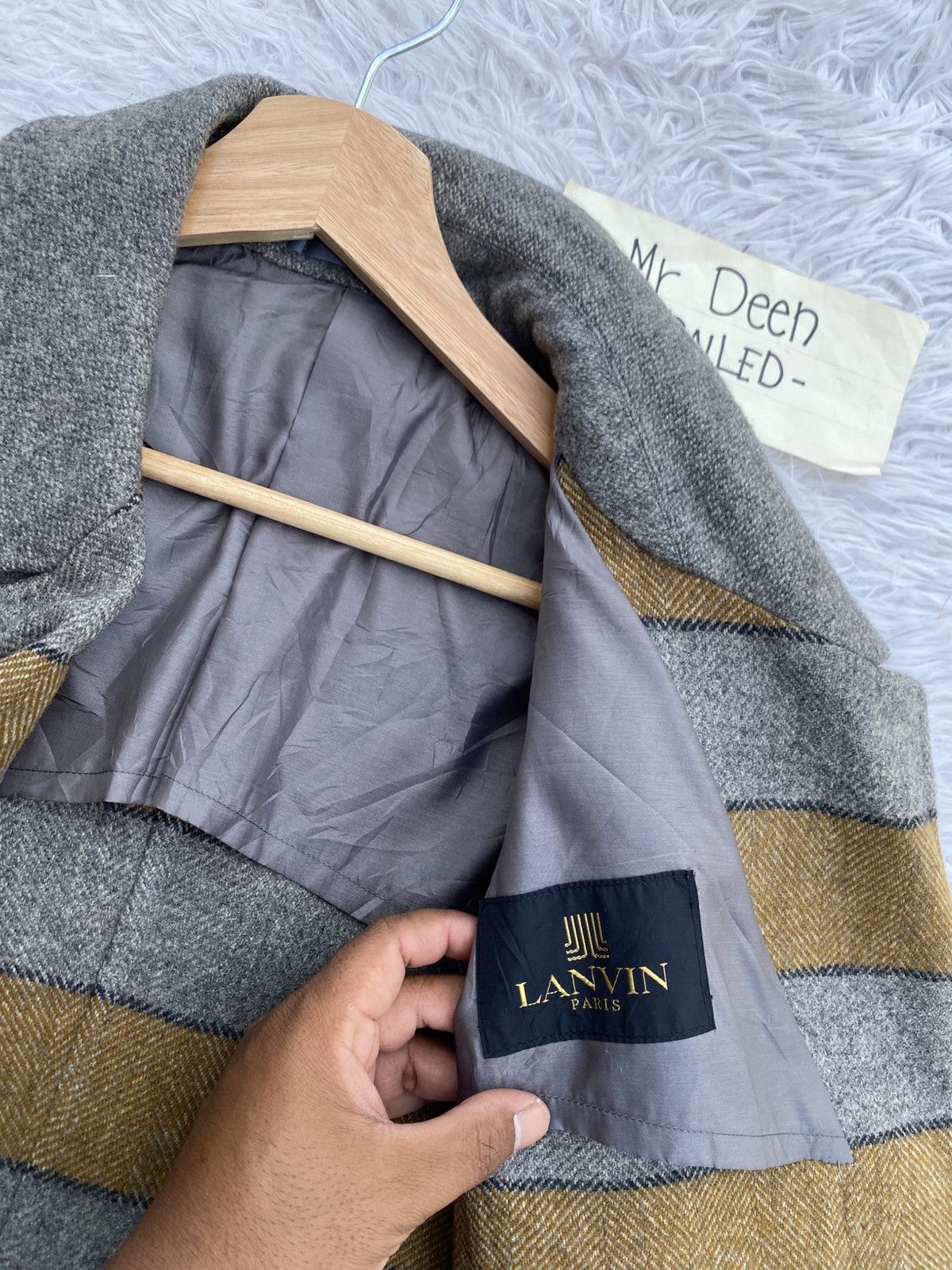 Lanvin Rare Vintage LANVIN Wool Long Coat Size 38S - 9 Thumbnail