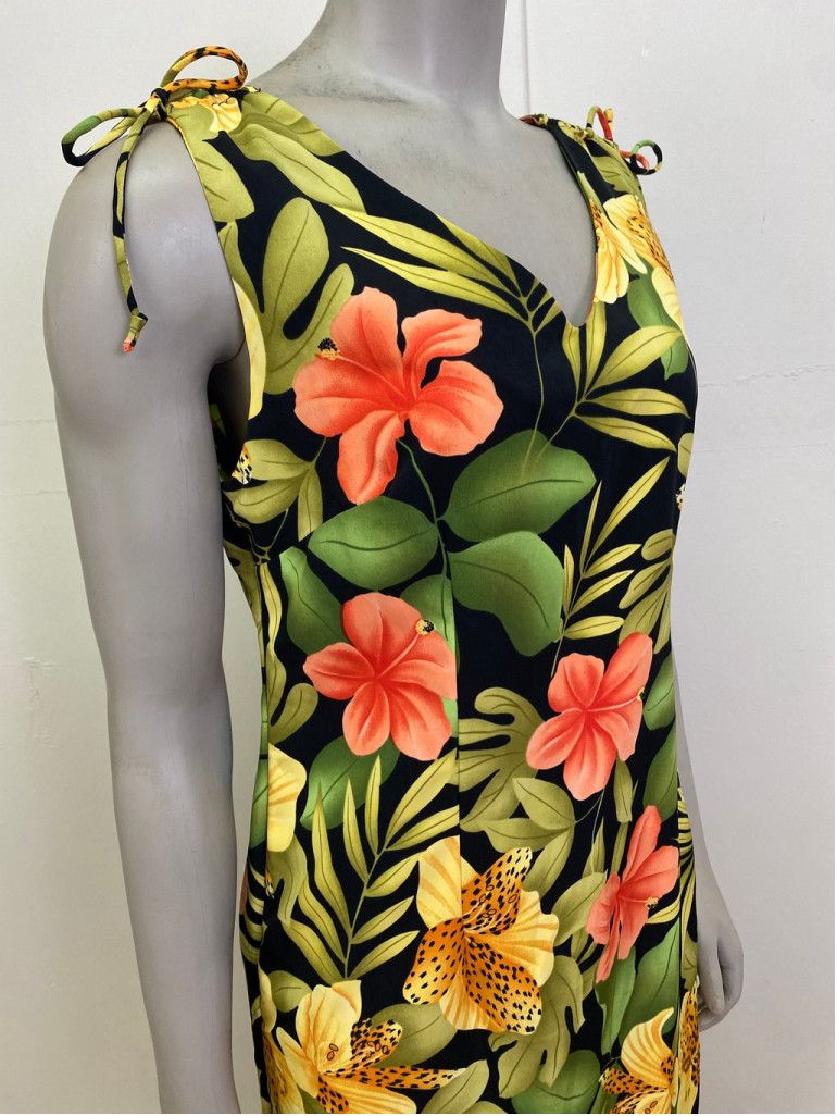 Vintage 1990’s Tropical Print Maxi Resort Wear Dress Size M / US 6-8 / IT 42-44 - 4 Thumbnail