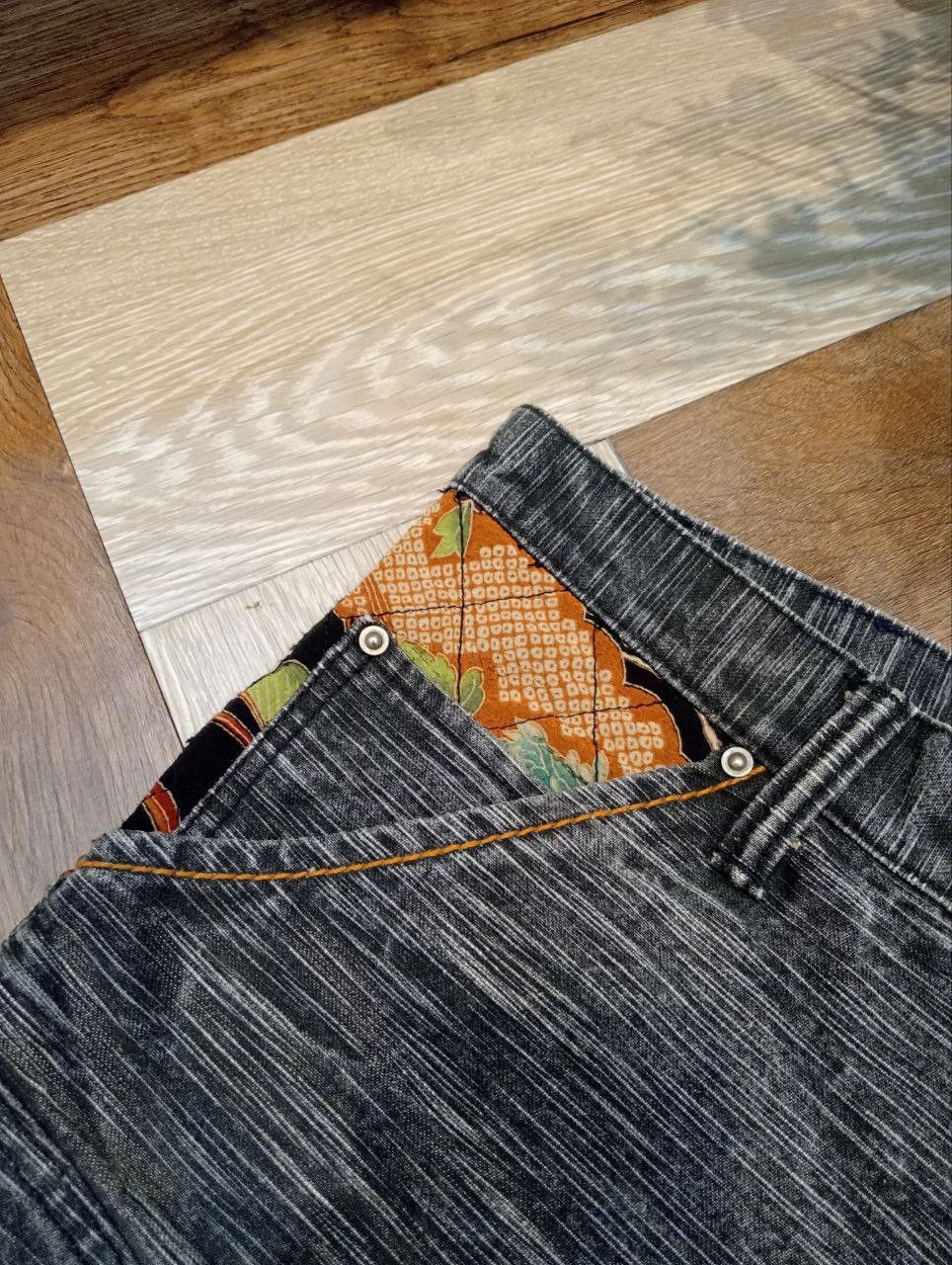 Japanese Brand JAPANESE BLUE TRICK DOUBLE WAIST SUKAJAN JEANS - SIZE 3 Size US 34 / EU 50 - 7 Thumbnail