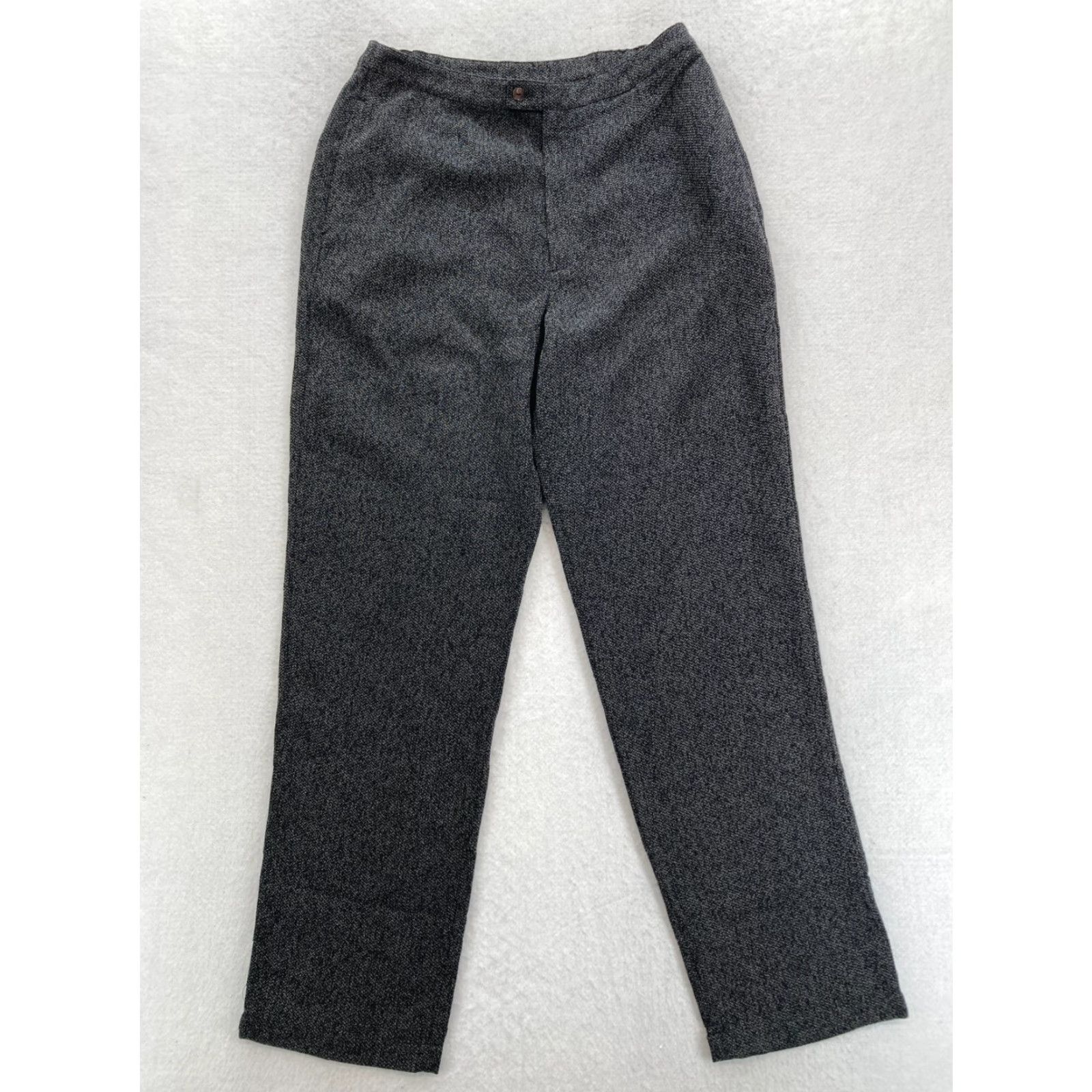 Vintage Chico's Design Dress Pants Gray Stretch Mid Rise Sz 1 US 8 NWT Women's Casual Straight Front Pockets Size 30" / US 8 / IT 44 - 2 Thumbnail