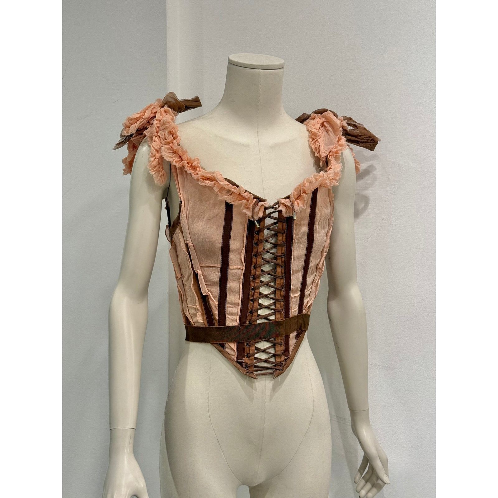 Jean Paul Gaultier S/S2005 Jean Paul Gaultier runway ruffled corset Size S / US 4 / IT 40 - 4 Thumbnail