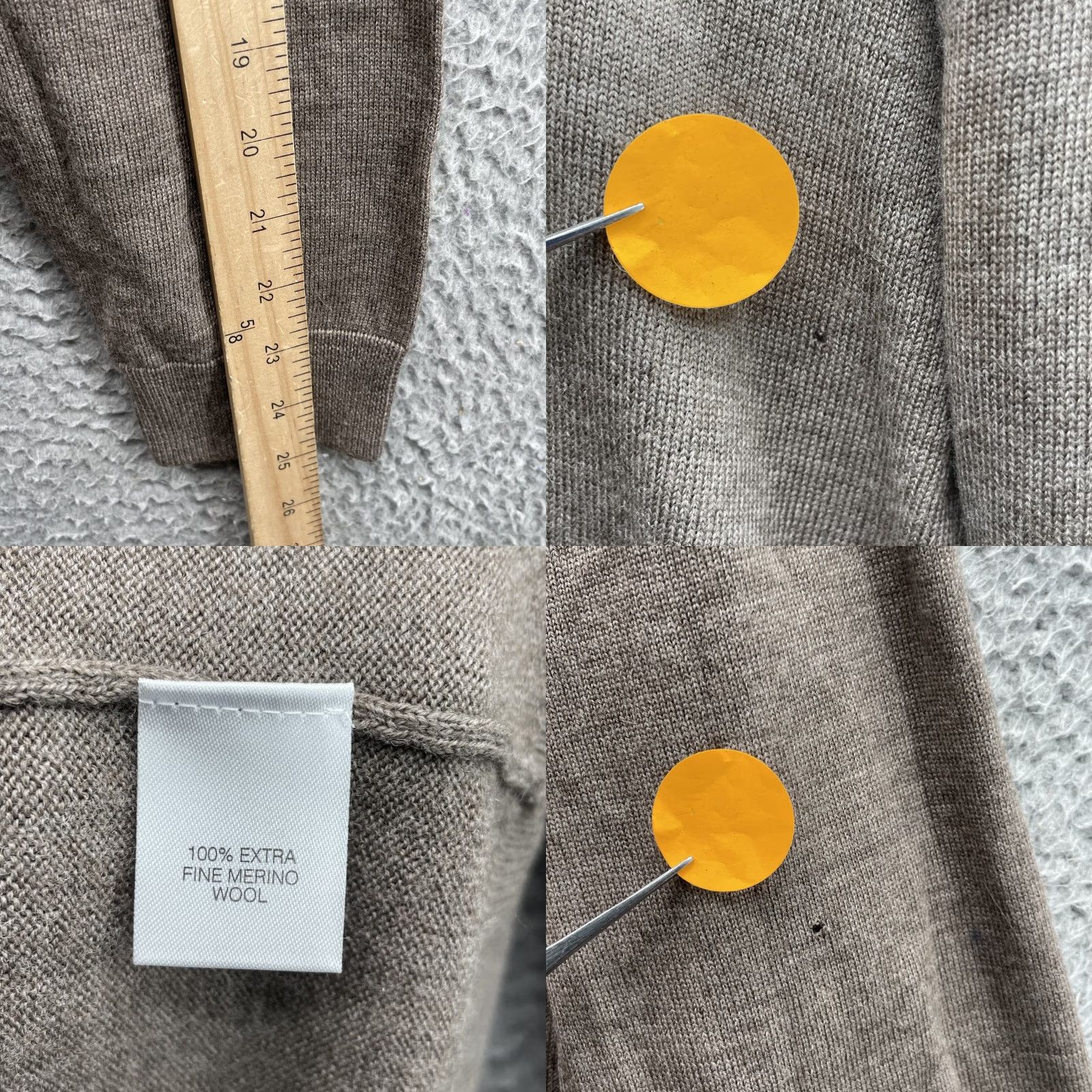 Vintage Turnbury Merino Wool Sweater Men's XL Beige V-Neck Corpcore Academia Size US XL / EU 56 / 4 - 8 Thumbnail
