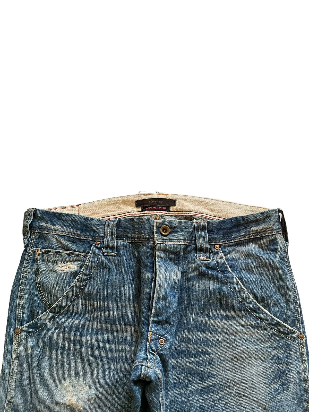Japanese Brand Vintage Japanese Brand Acid Wash Carpenter Baggy Jeans Size US 34 / EU 50 - 5 Thumbnail