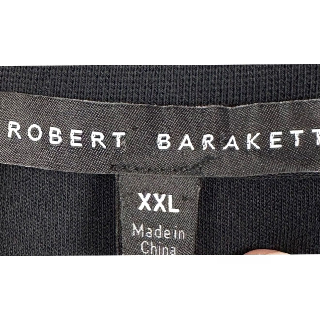 Vintage Robert Barakett Mens T-Shirt V-Neck Short Sleeve Black 2XL Pima Cotton Tee EUC Size US XXL / EU 58 / 5 - 4 Thumbnail