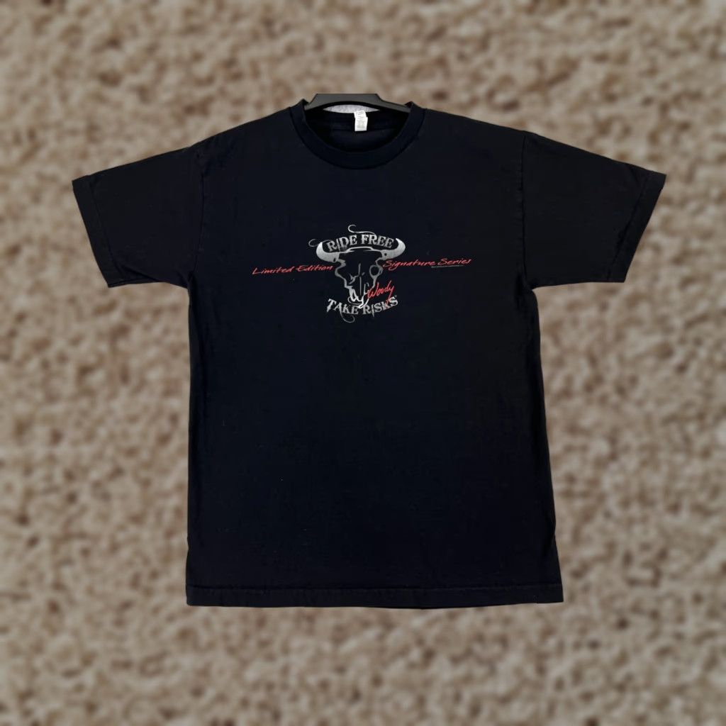 Vintage Buffalo Chip Shirt Men Medium Black 2018 Woody Signature Series Ride Free Cotton Shirt Men Black 2018 Woody Signature Series Ride Free Cotton Size US M / EU 48-50 / 2 - 1 Thumbnail