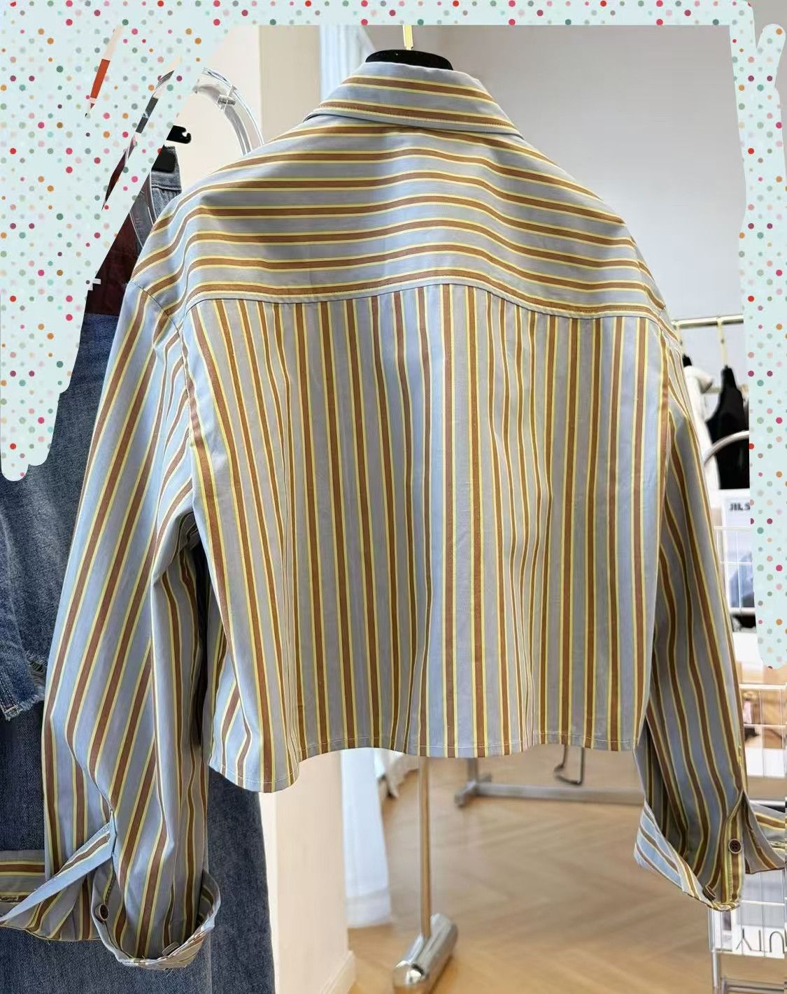 Vintage Striped Long-Line Oversized Shirt Size US M / EU 48-50 / 2 - 4 Thumbnail
