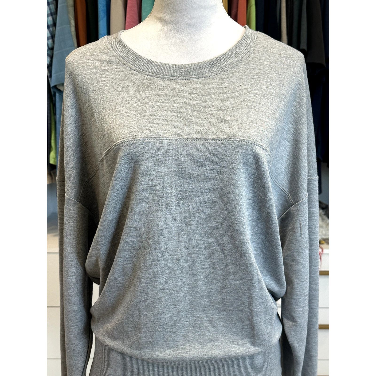 Other Tahari Sport Gray Relaxed Fit Long Sleeve Athleisure Top M Size M / US 6-8 / IT 42-44 - 2 Thumbnail