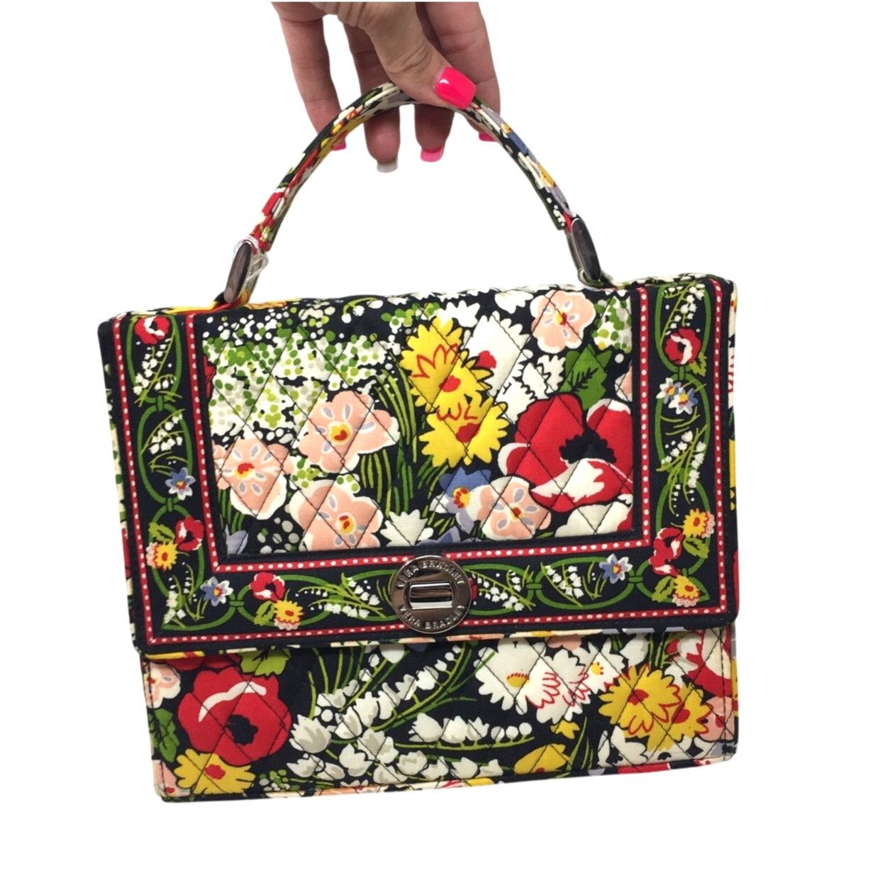 Vera Bradley Vera Bradley Floral Mini-Briefcase Crossbody Handbag Size ONE SIZE - 1 Thumbnail
