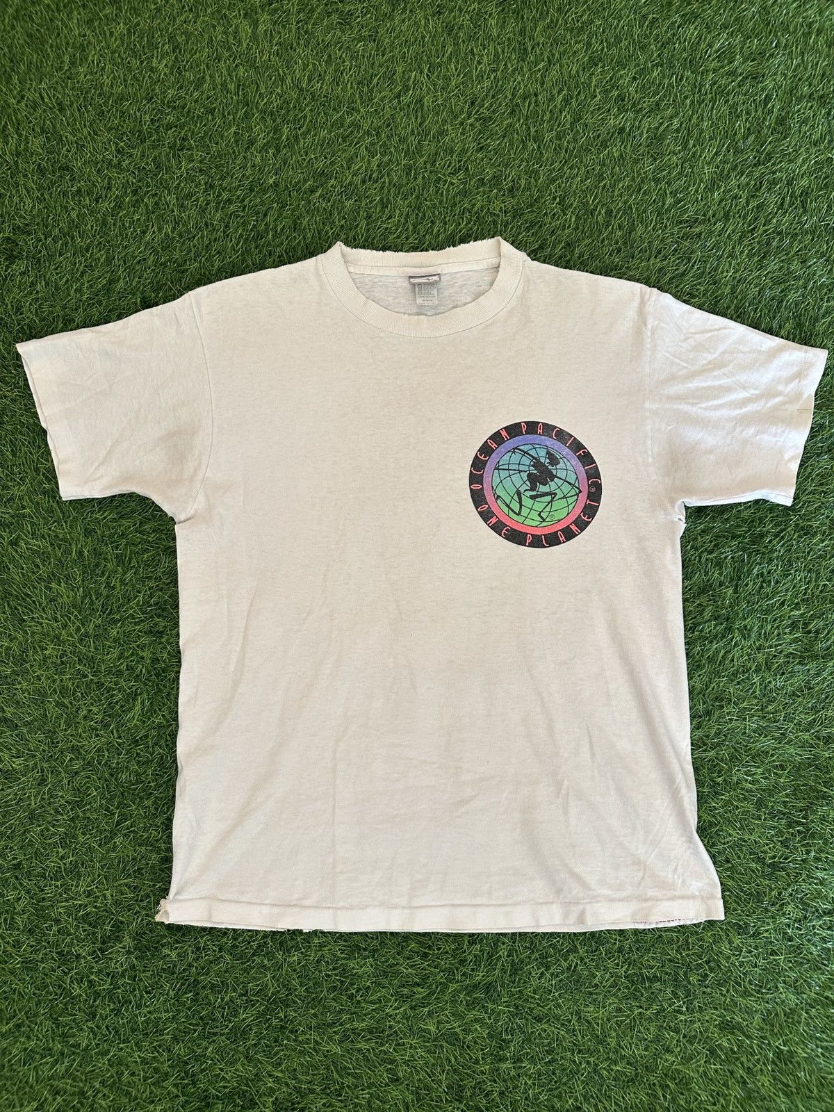 Ocean Pacific Vintage ocean pacific one planet thrashed tee shirt size M Size US M / EU 48-50 / 2 - 1 Thumbnail