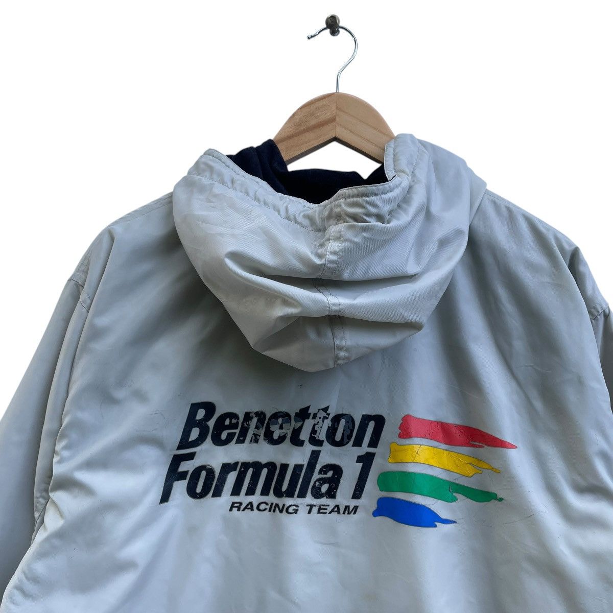 Formula 1 💥Vintage Benetton Formula One Hooded Jacket Size US L / EU 52-54 / 3 - 8 Thumbnail