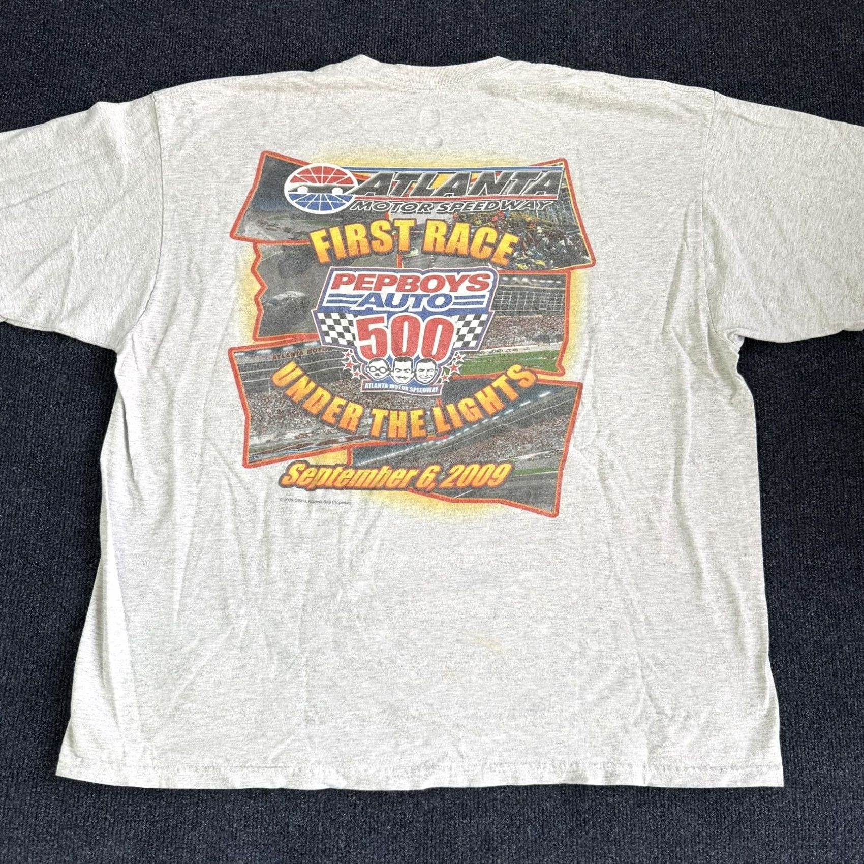 Fruit Of The Loom Pep Boys Auto 500 Atlanta Shirt Mens 2XL Gray Racing T-Shirt Fruit Of Loom Size US XXL / EU 58 / 5 - 2 Thumbnail