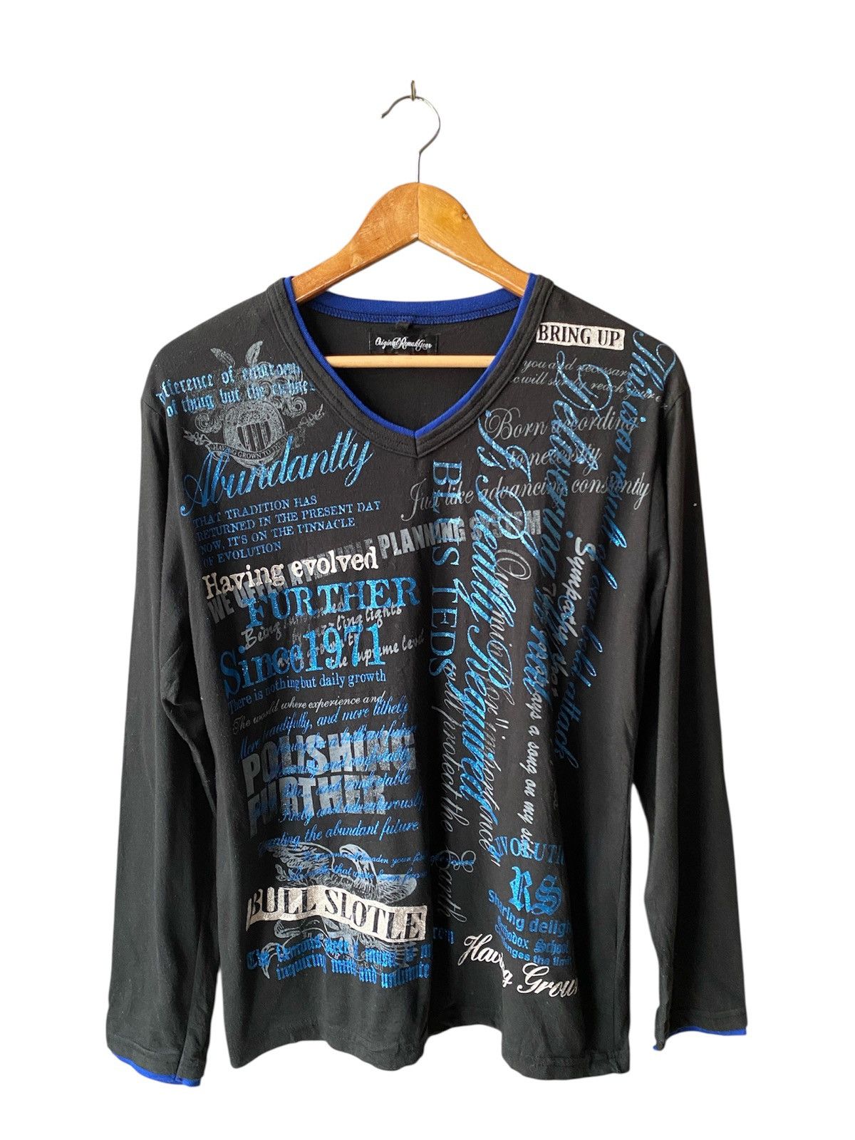 If Six Was Nine Japanese Brand Poem Design Long Sleeve Shirt Size US M / EU 48-50 / 2 - 1 Thumbnail