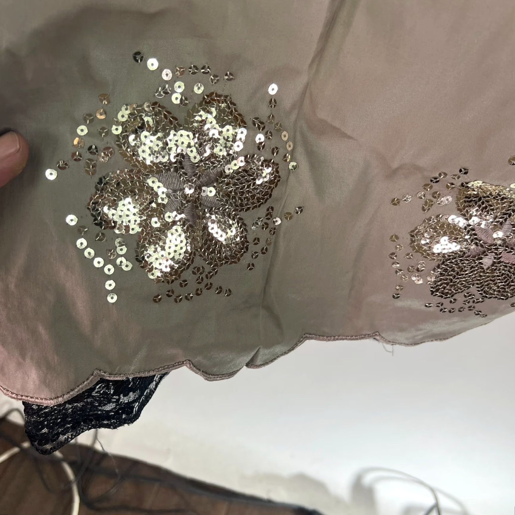 Max Mara Max Mara Coat Jr Size M Beige Double Breasted Belted Sequin Short Trench Womens Size 32" / US 10 / IT 46 - 7 Thumbnail