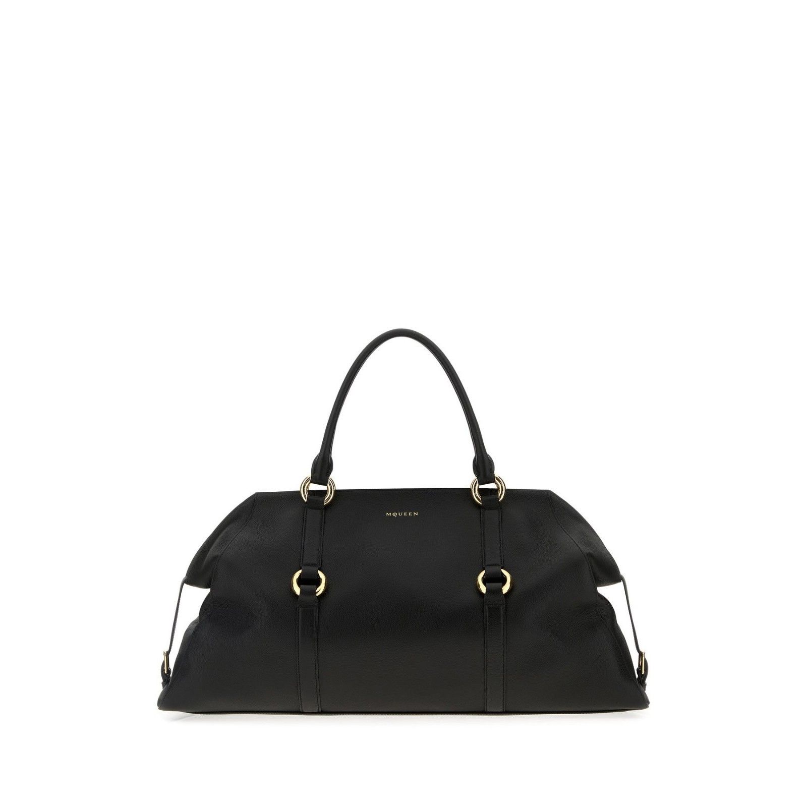 Alexander McQueen ALEXANDER MCQUEEN Maxi Farringdon Black Leather Top Handle B Size ONE SIZE - 1 Thumbnail