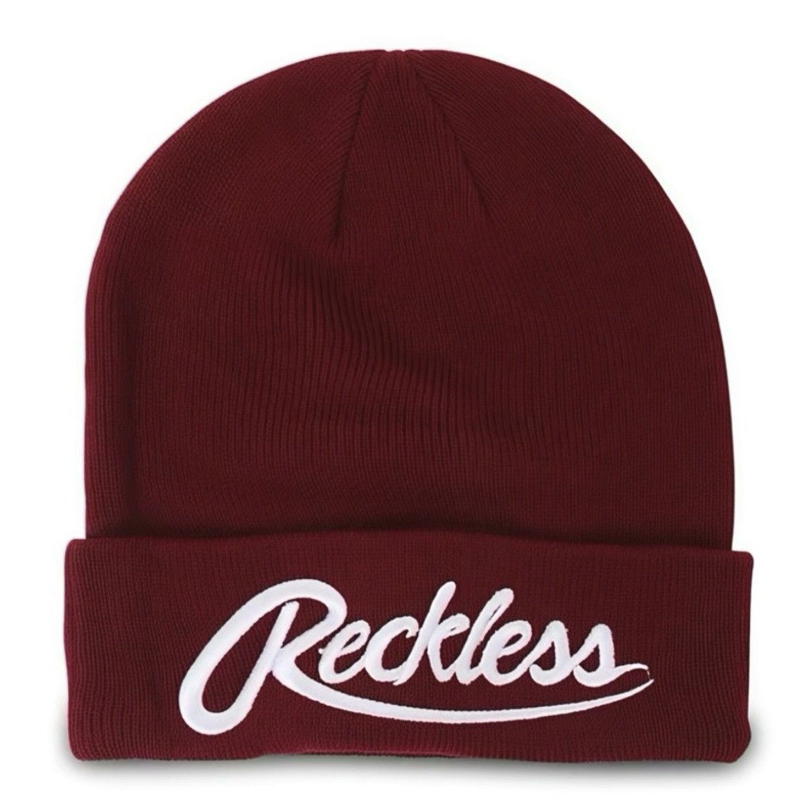 Young And Reckless Young & Reckless | Burgundy Beanie Skater Hat Adult One Size Size ONE SIZE - 4 Thumbnail