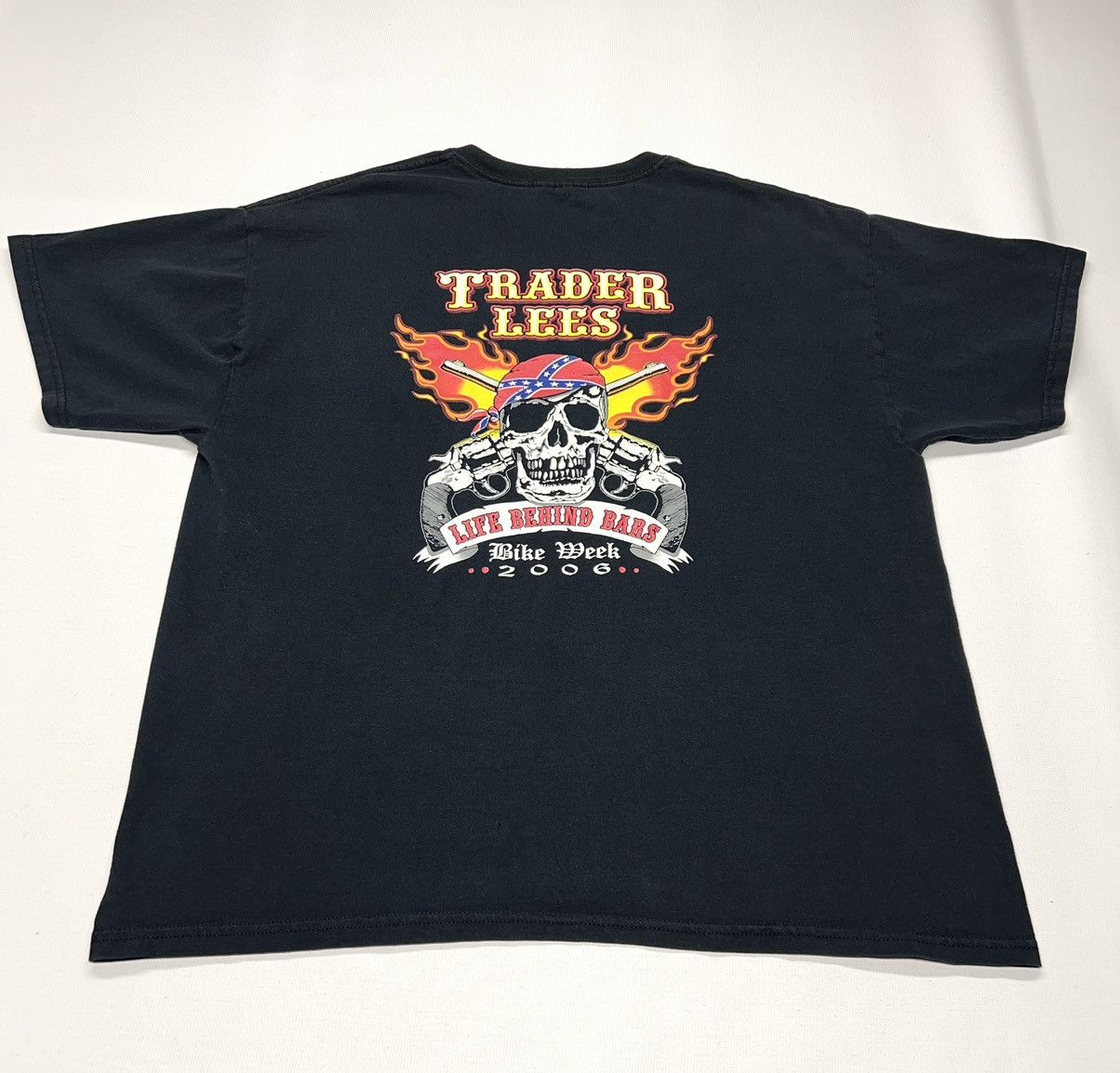 Vintage Trader Lees Bike Week Tee Shirt Motorcycle Biker Skull Gun Size US XL / EU 56 / 4 - 1 Thumbnail