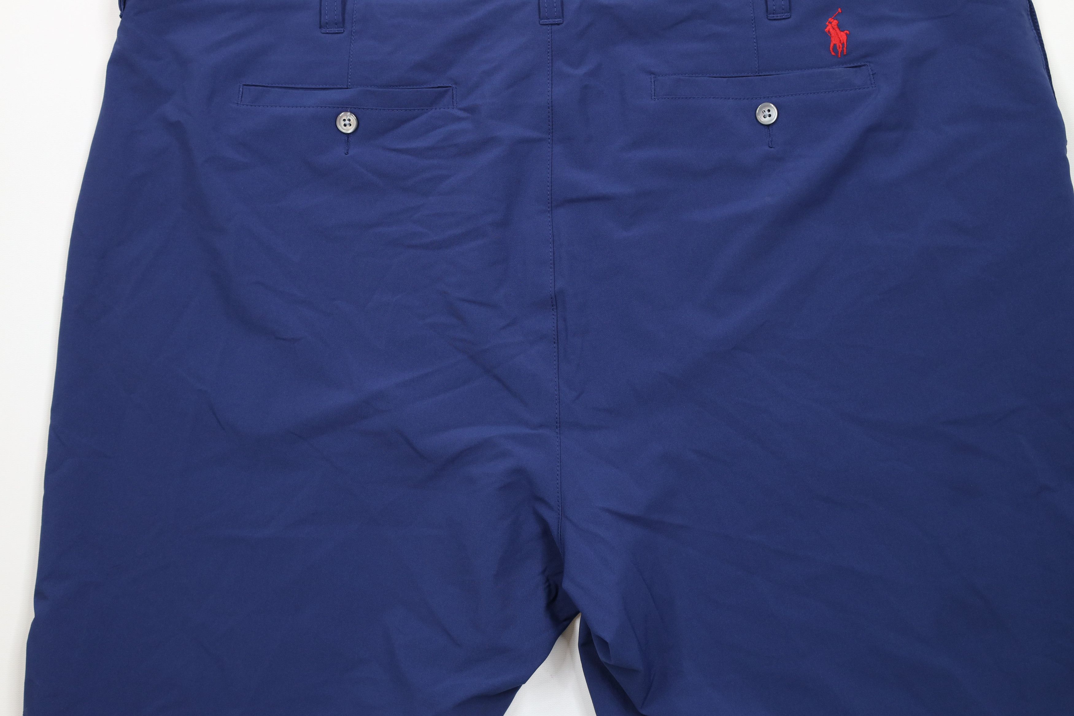 Ralph Lauren × Vintage Ralph Lauren Flat Front Tech Golfing Golf Chino Shorts Blue Size US 42 / EU 58 - 11 Thumbnail