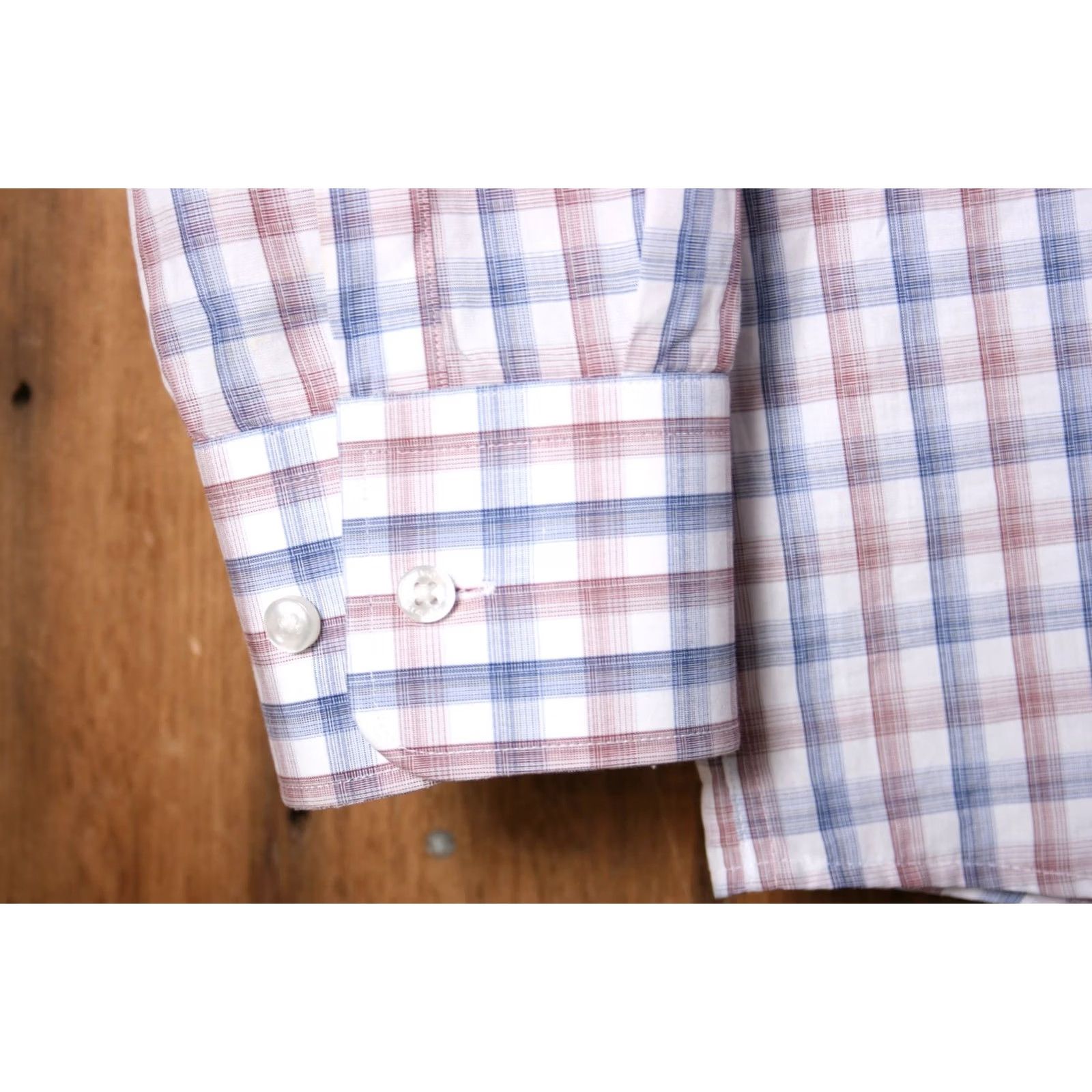 Hugo Boss HUGO BOSS Shirt Plaid Long Sleeve Button Front 16.5 34/35 Blue Red Dress Shirt Mens Regular Size 16.5L Size US XL / EU 56 / 4 - 3 Thumbnail