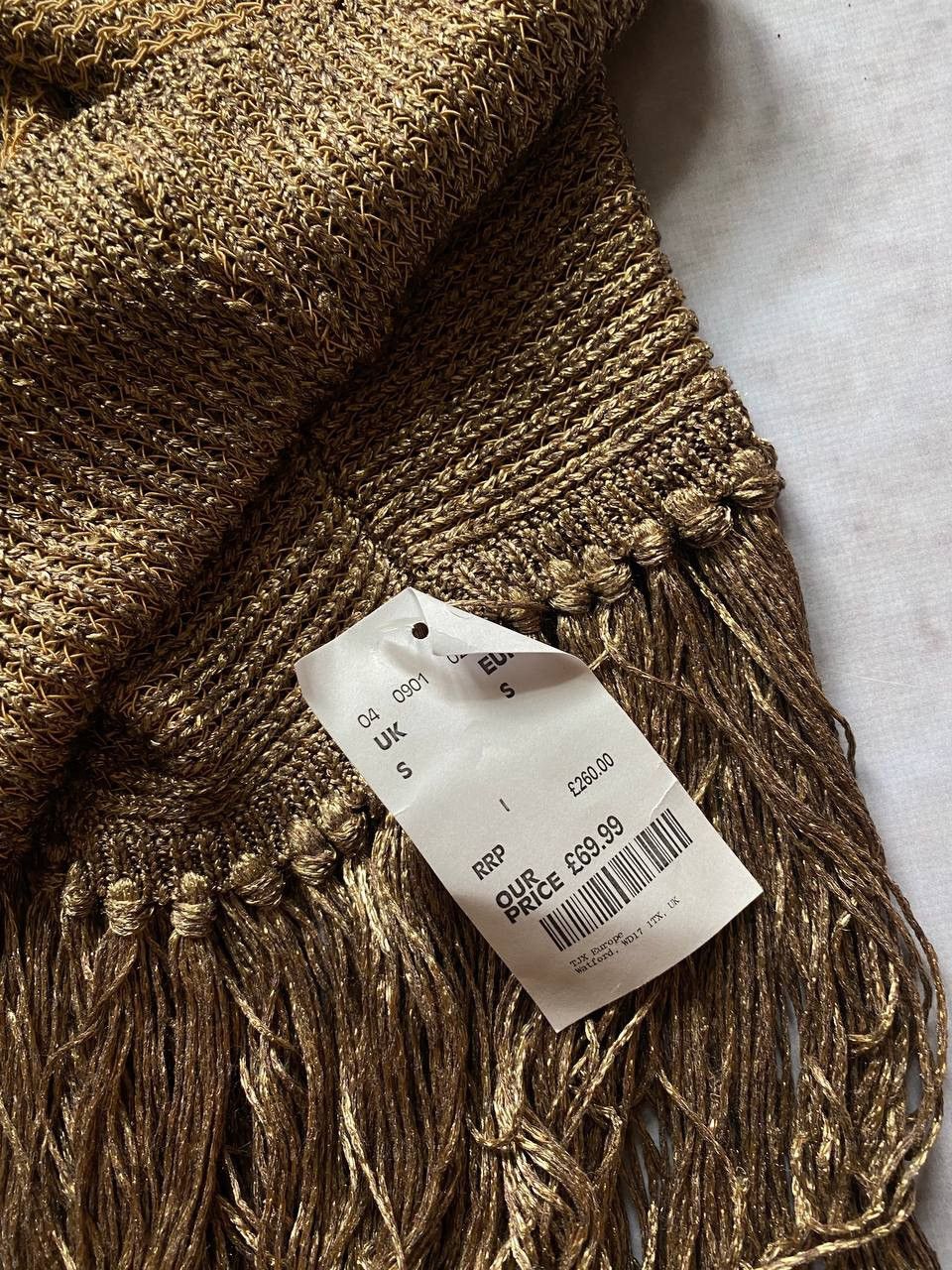 Polo Ralph Lauren × Vintage NEW Polo Ralph Lauren LS Fringe Cardigan Gold Size S / US 4 / IT 40 - 8 Thumbnail