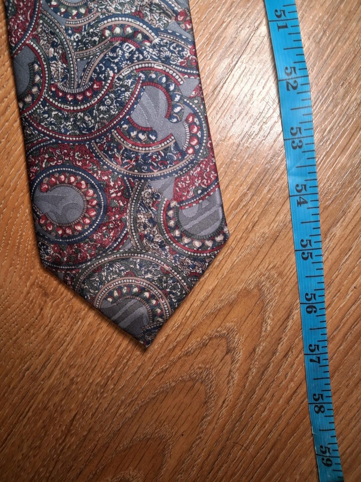 Christian Dior Monsieur Christian Dior Monsier Silk Tie Red Multicolor Floral Size ONE SIZE - 4 Thumbnail