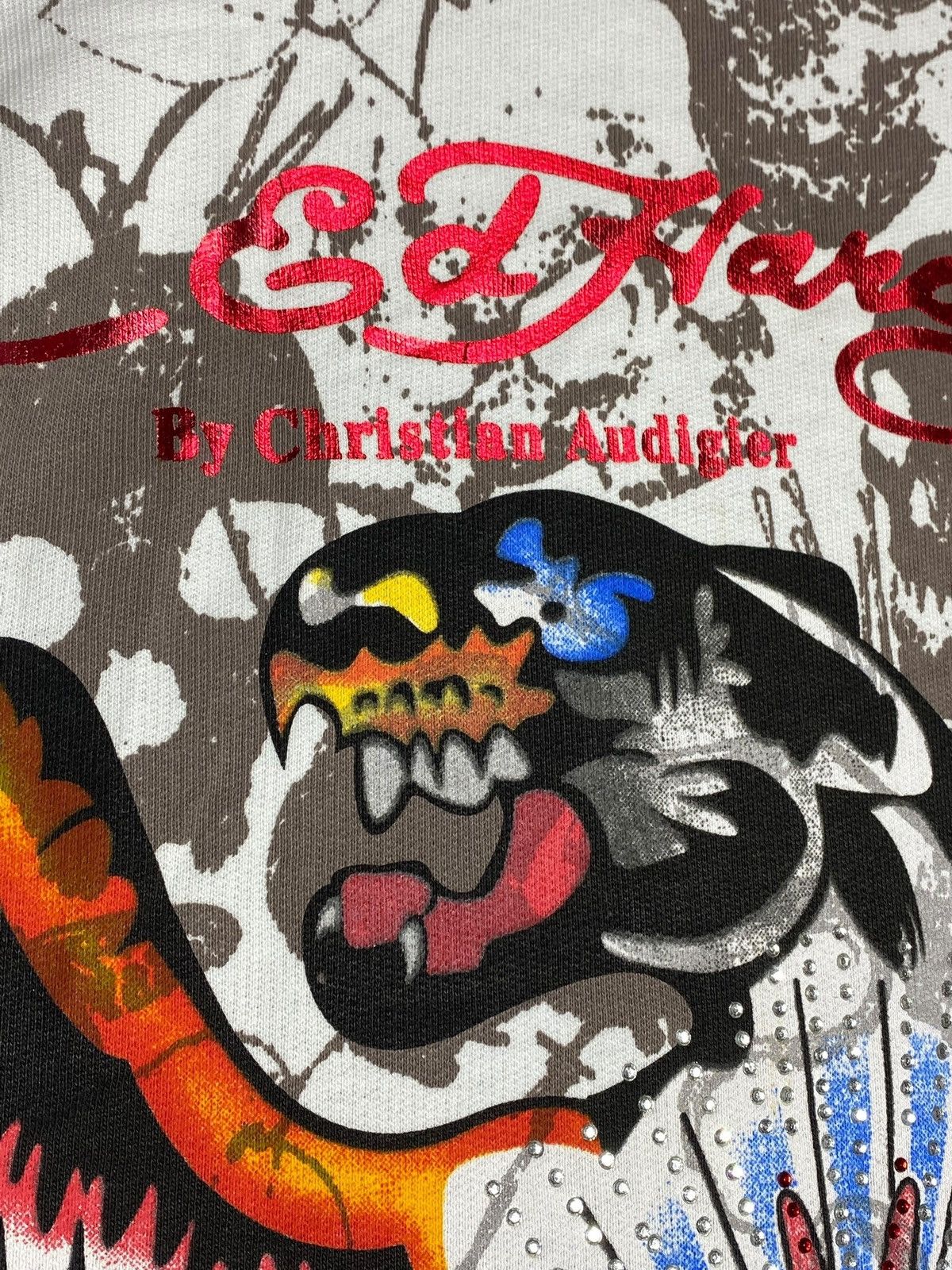 Ed Hardy Ed Hardy by Christian Audigier Y2k All Over Print Zip Jacket Size US XXL / EU 58 / 5 - 6 Thumbnail