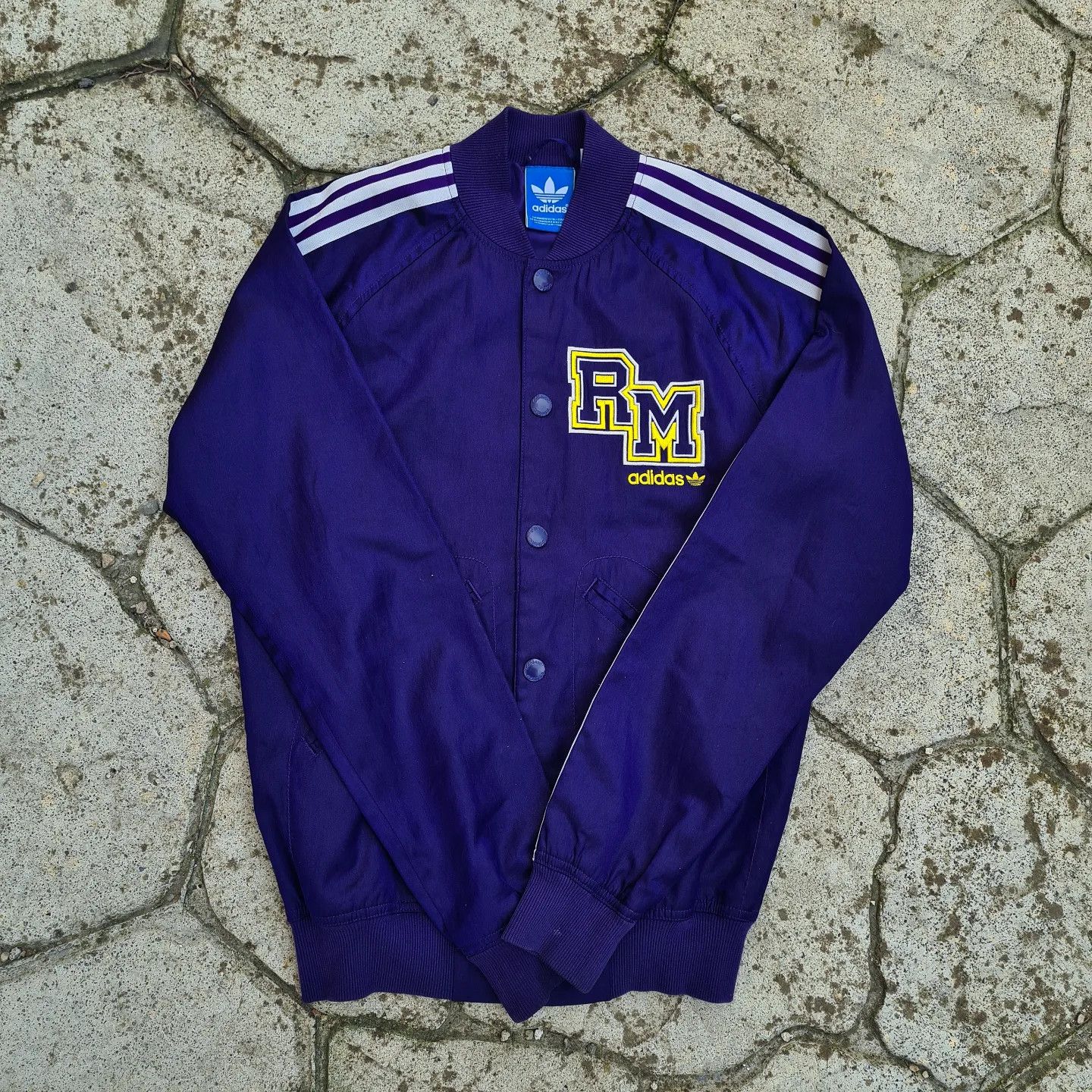 Purple Adidas REAL Varsity Jacket