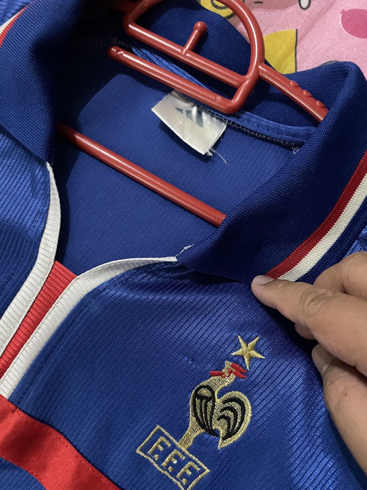 Adidas 🇫🇷 France Euro 2000 Home Jersey – Adidas (Retro Reissue) Size US L / EU 52-54 / 3 - 2 Thumbnail