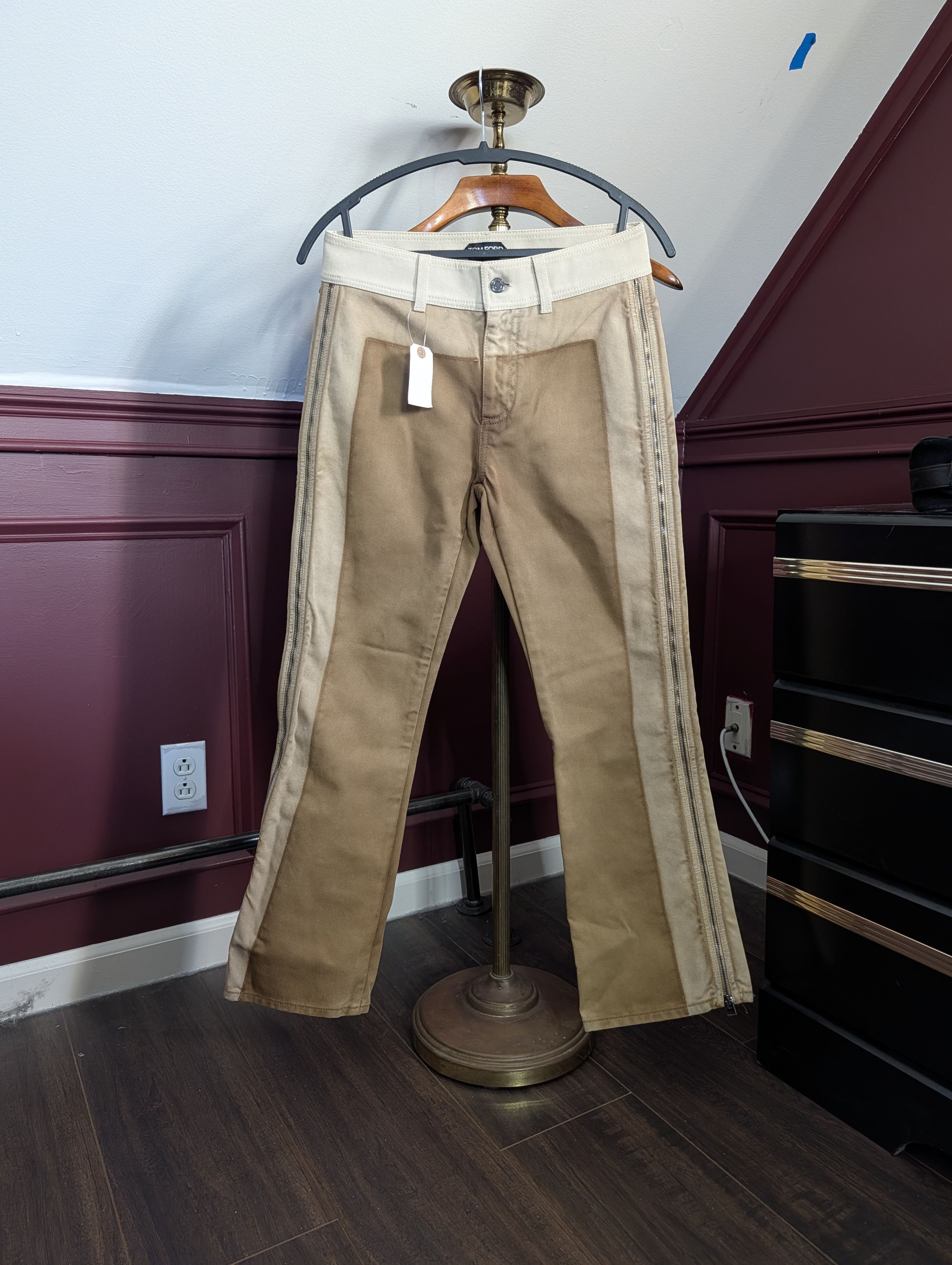Tom Ford Trompe L'oeil sample handwritten cotton Italian jeans Size US 29 - 1 Thumbnail