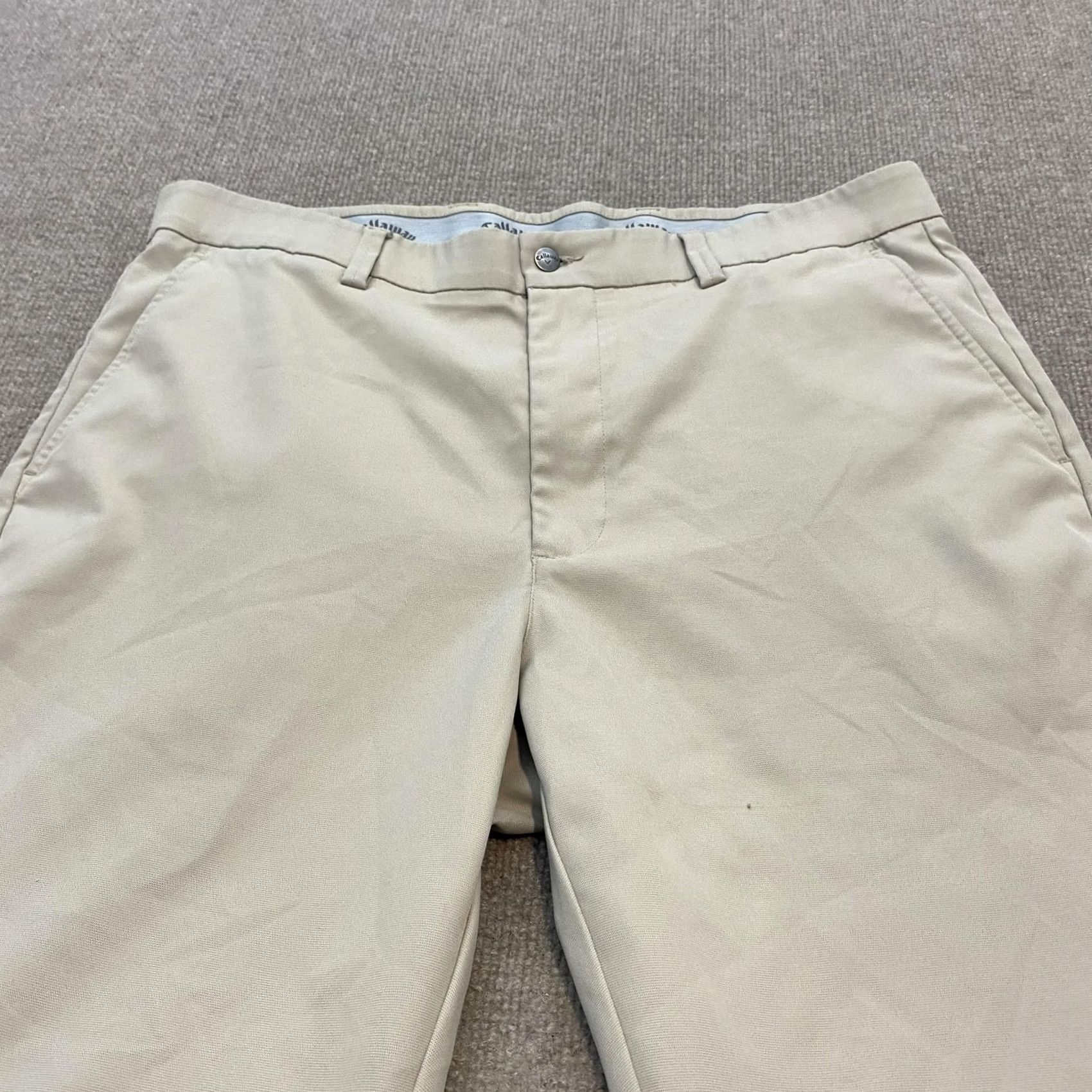 Callaway Callaway Mens Pants Beige Polyester Trim Casual Travel Golf 36 Inch Size US 36 / EU 52 - 2 Thumbnail