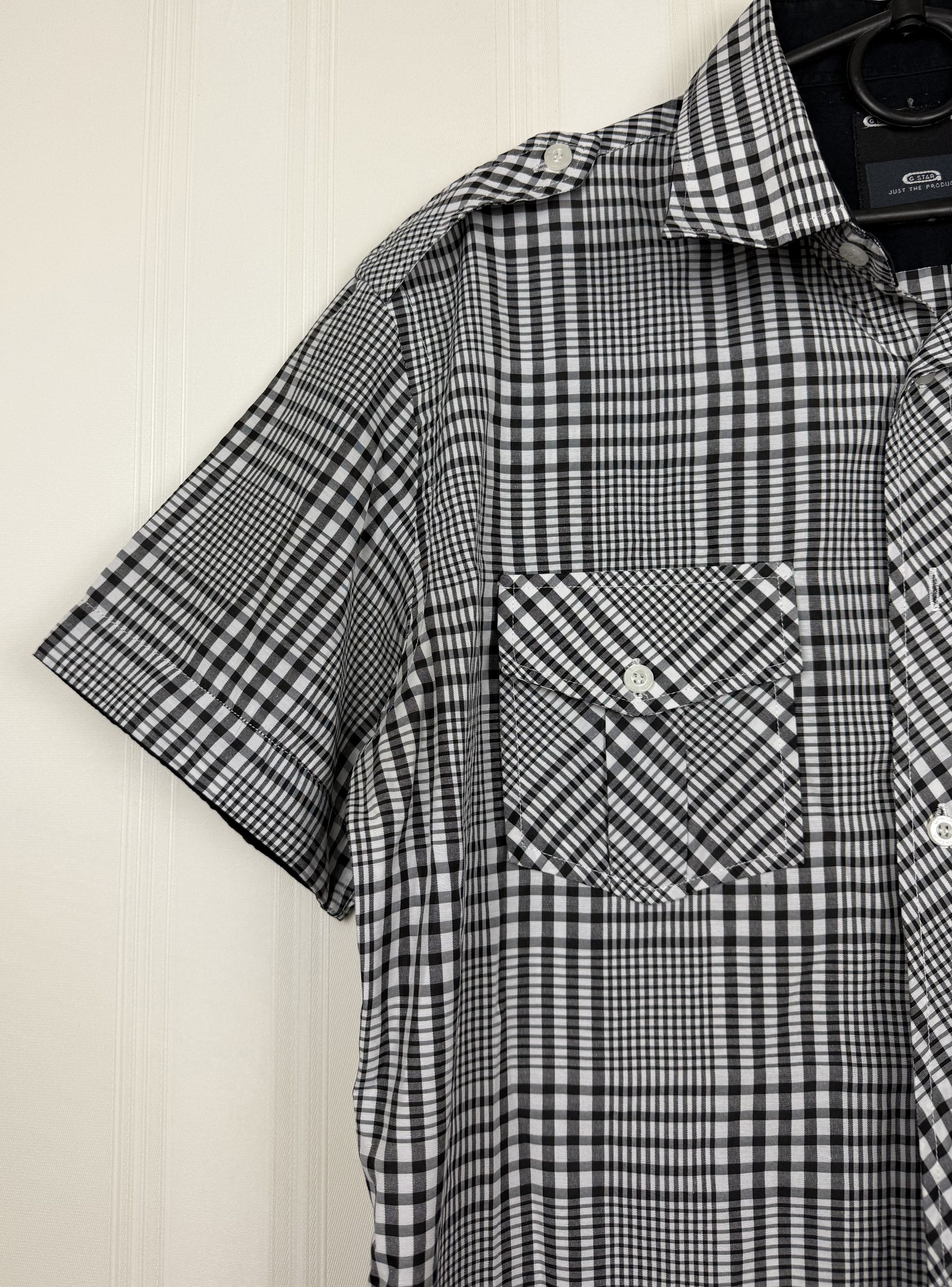 G-Star G-Star Gray Plaid Short Sleeve Shirt Size US M / EU 48-50 / 2 - 5 Thumbnail