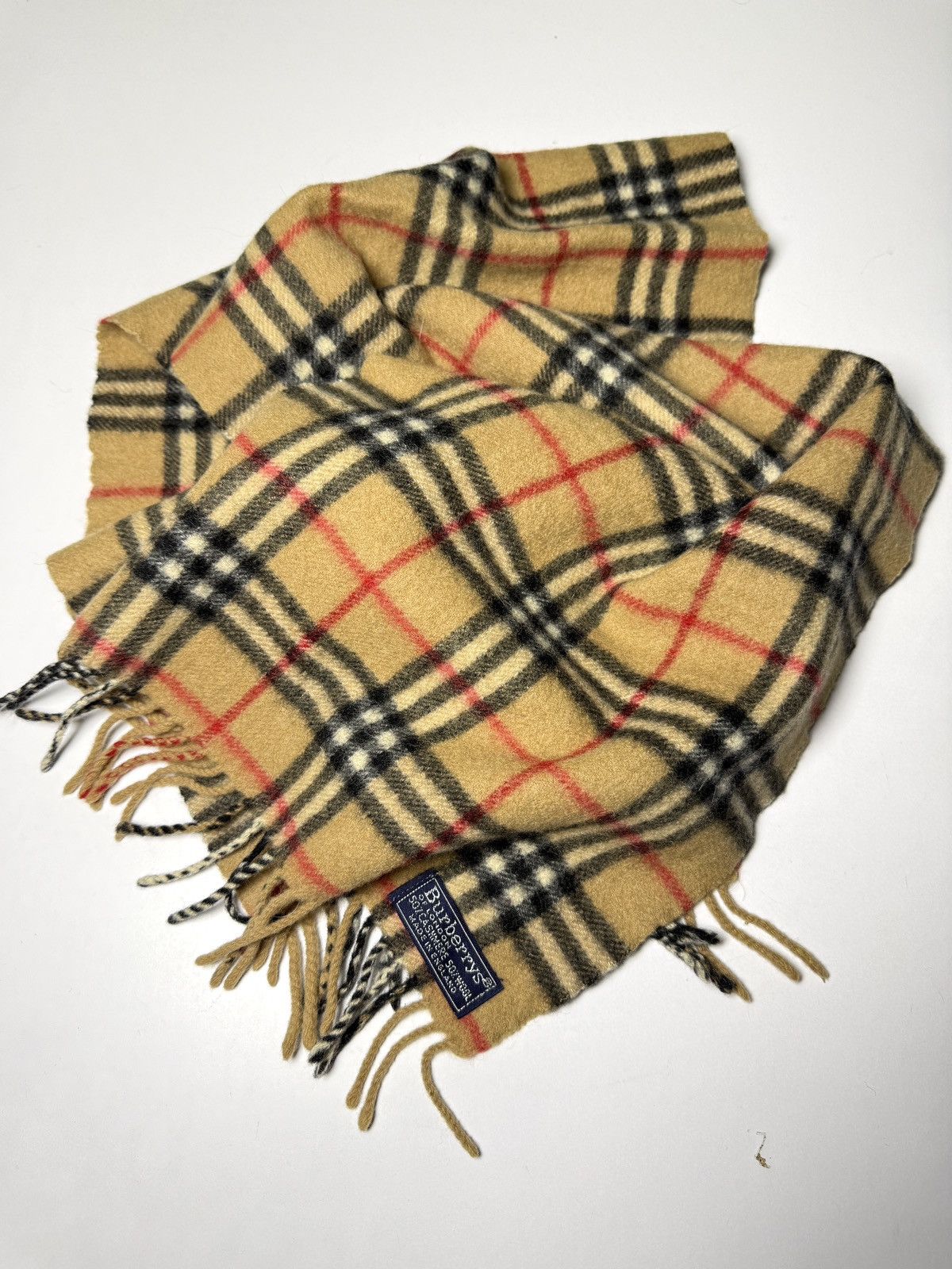 Burberry burberry wool/cashmere blend nova check camel scarf Size ONE SIZE - 5 Thumbnail