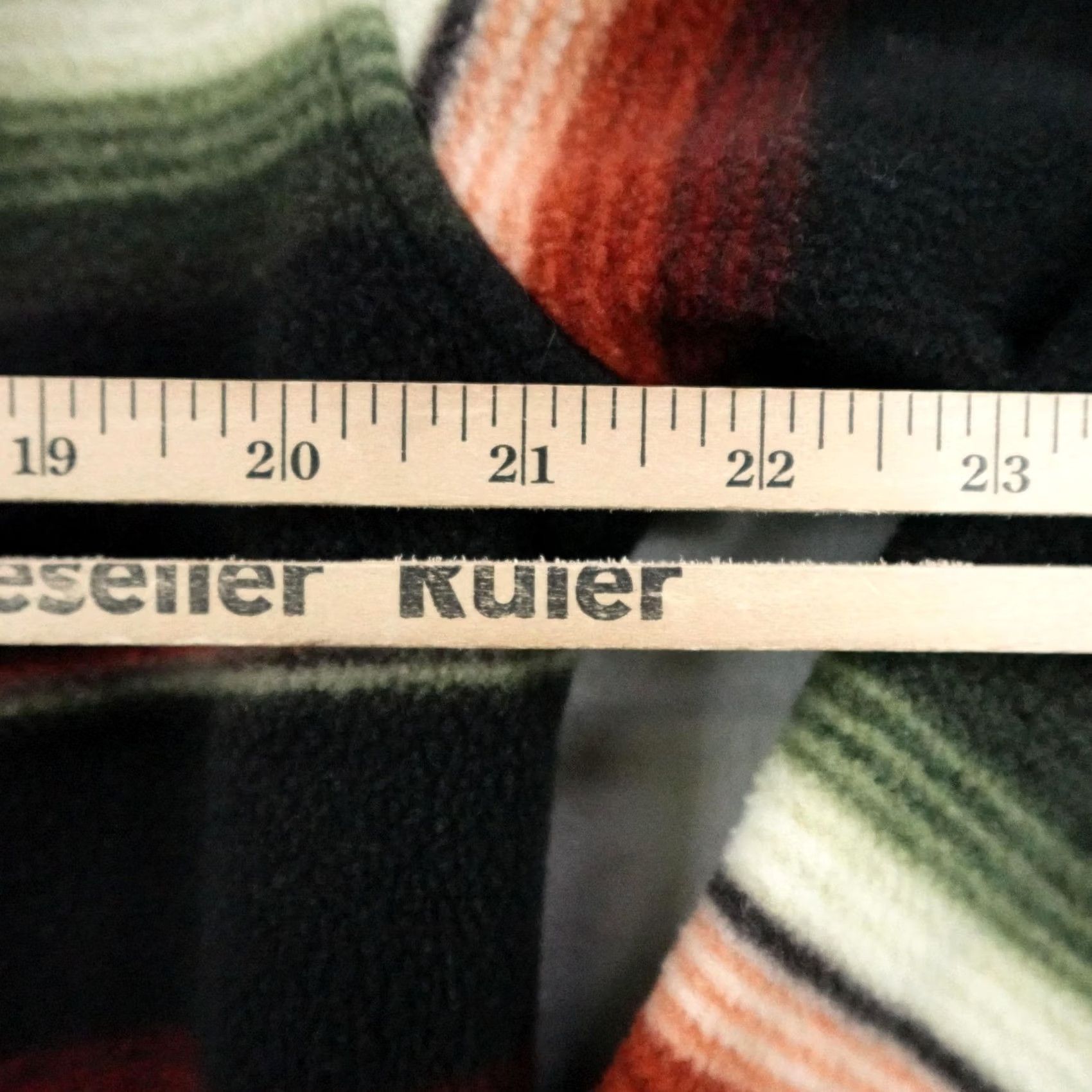 Vintage Loser Machine Mens Large Black Orange Green Striped Fleece Button Up Skate Size US L / EU 52-54 / 3 - 6 Thumbnail