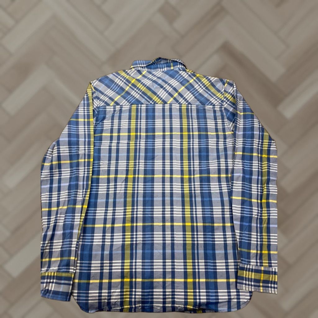 Vintage Levis Men Plaid Button-Up Shirt M Blue Casual Long Sleeve Size US M / EU 48-50 / 2 - 1 Thumbnail