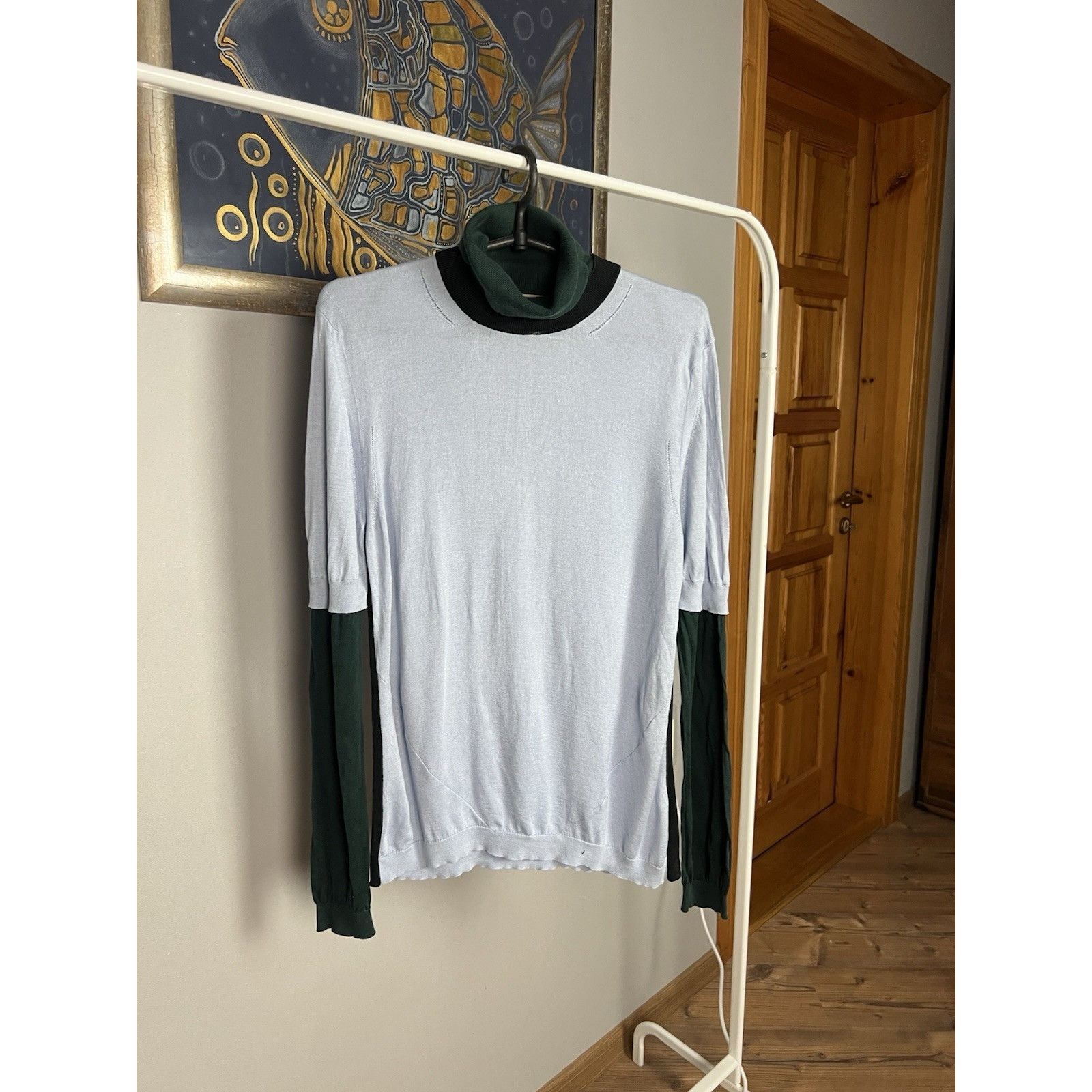 Burberry Burberry Mulberry Silk Cashmere Women`s Blue Turtleneck Swea Size US L / EU 52-54 / 3 - 4 Thumbnail