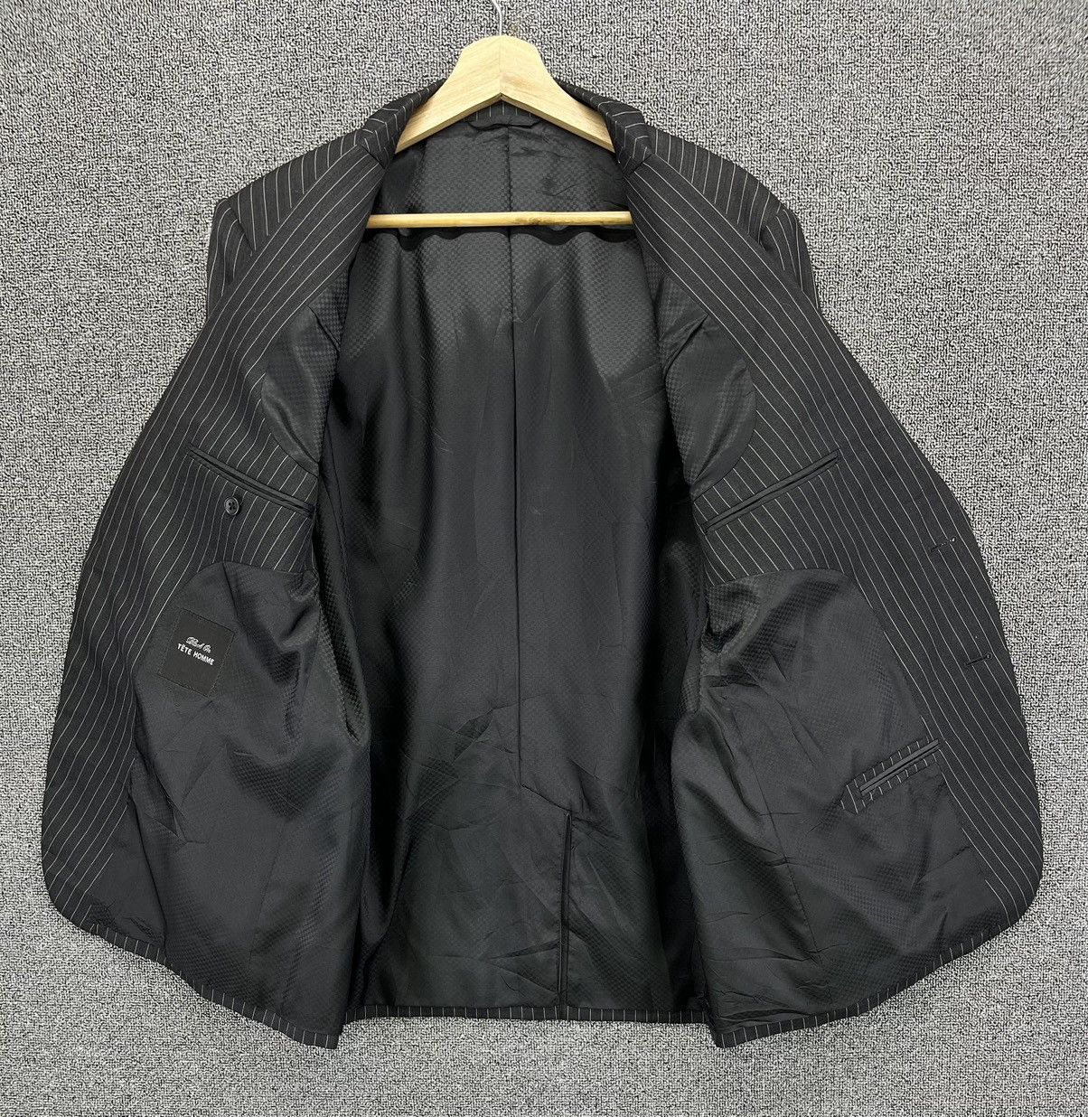 Issey Miyake Issey Miyake Tete Homme Black Wool Blazers Coats Jacket Size US XL / EU 56 / 4 - 6 Thumbnail