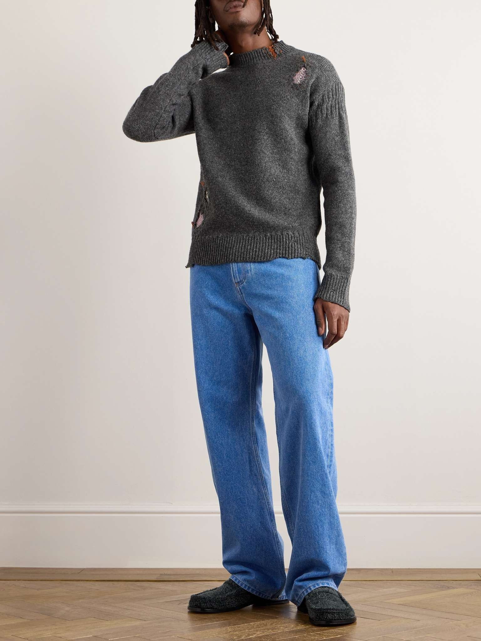 Marni o1w1db11125 Panelled Virgin Wool Sweater in Multicolor Size US S / EU 44-46 / 1 - 5 Thumbnail