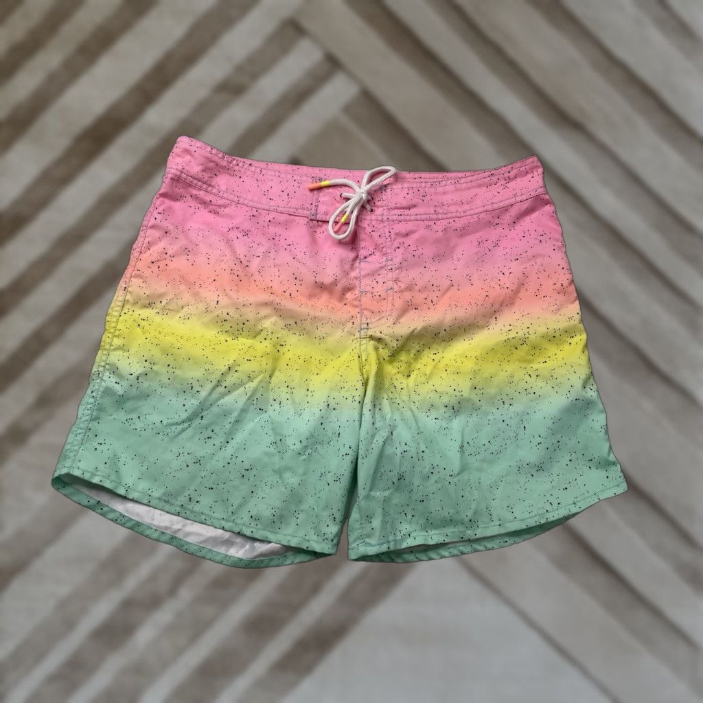 Chubbies Chubbies Mens Unlined Swim Trunks Shorts Drawstring 7” Inseam Size 34 Neon Ombré Multicolor Camouflage? Size US 34 / EU 50 - 1 Thumbnail